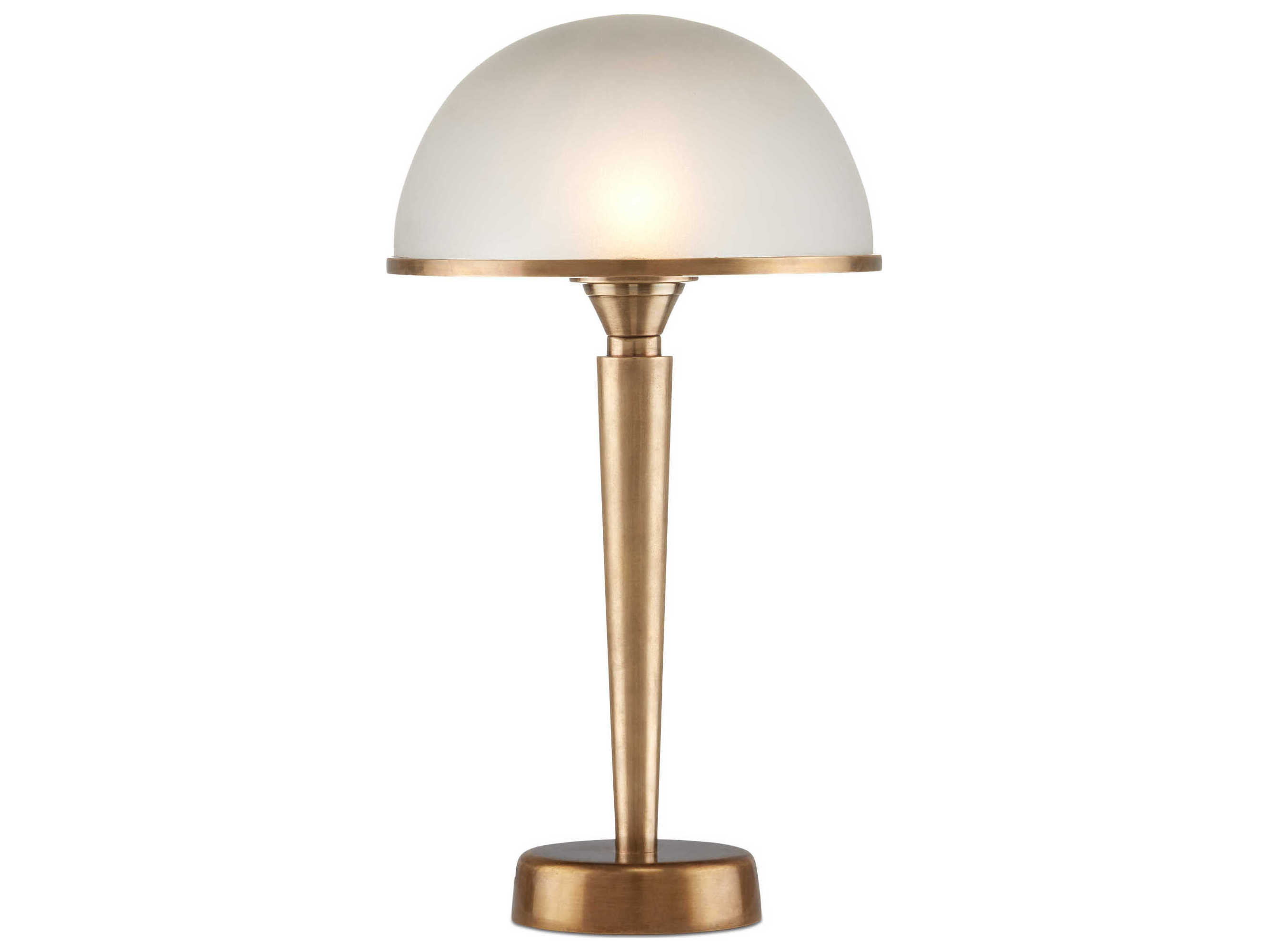 Currey & Company Gatsby Antique Brass Frosted Glass Table Lamp