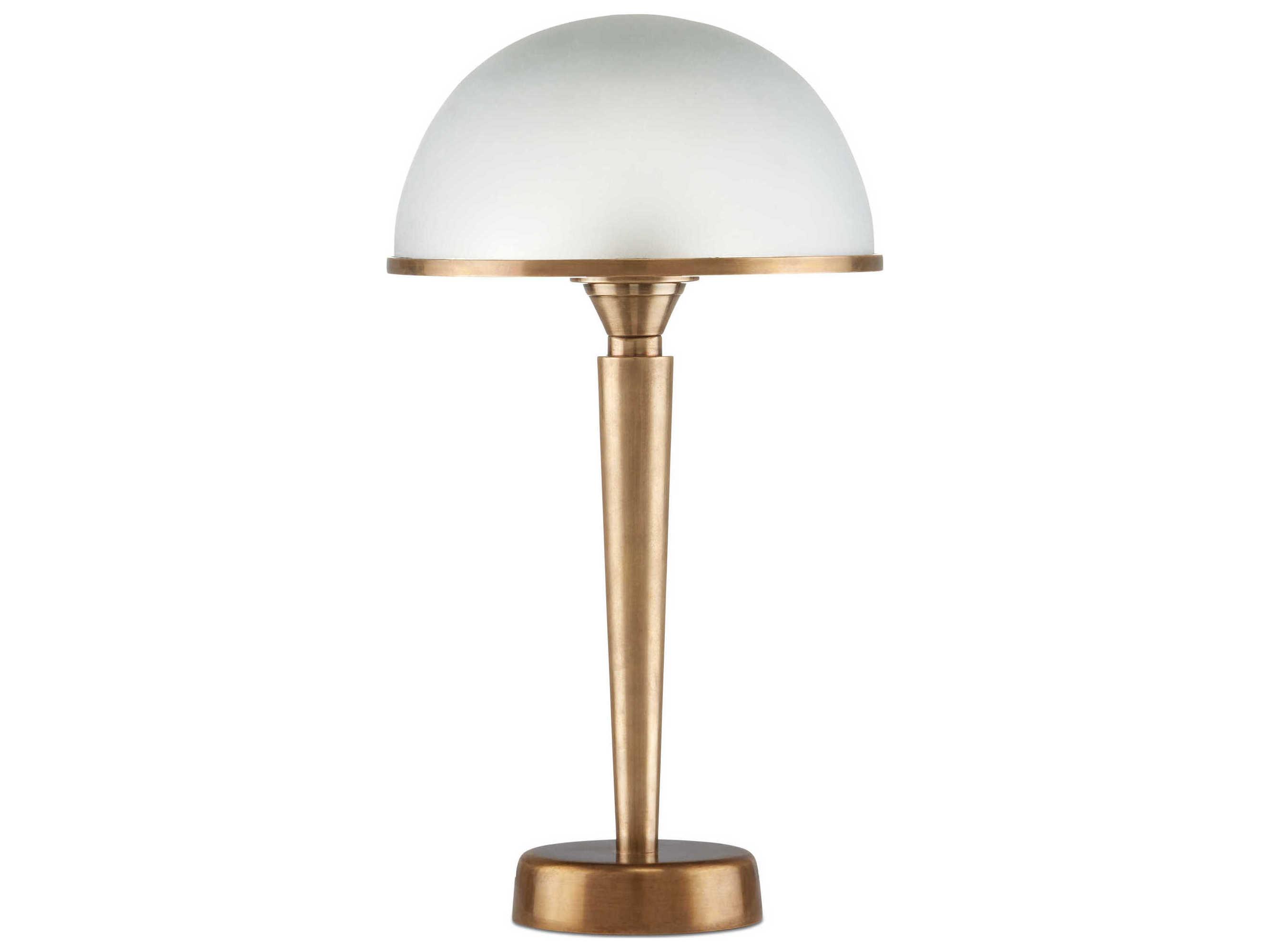 Currey & Company Gatsby Antique Brass Frosted Glass Table Lamp