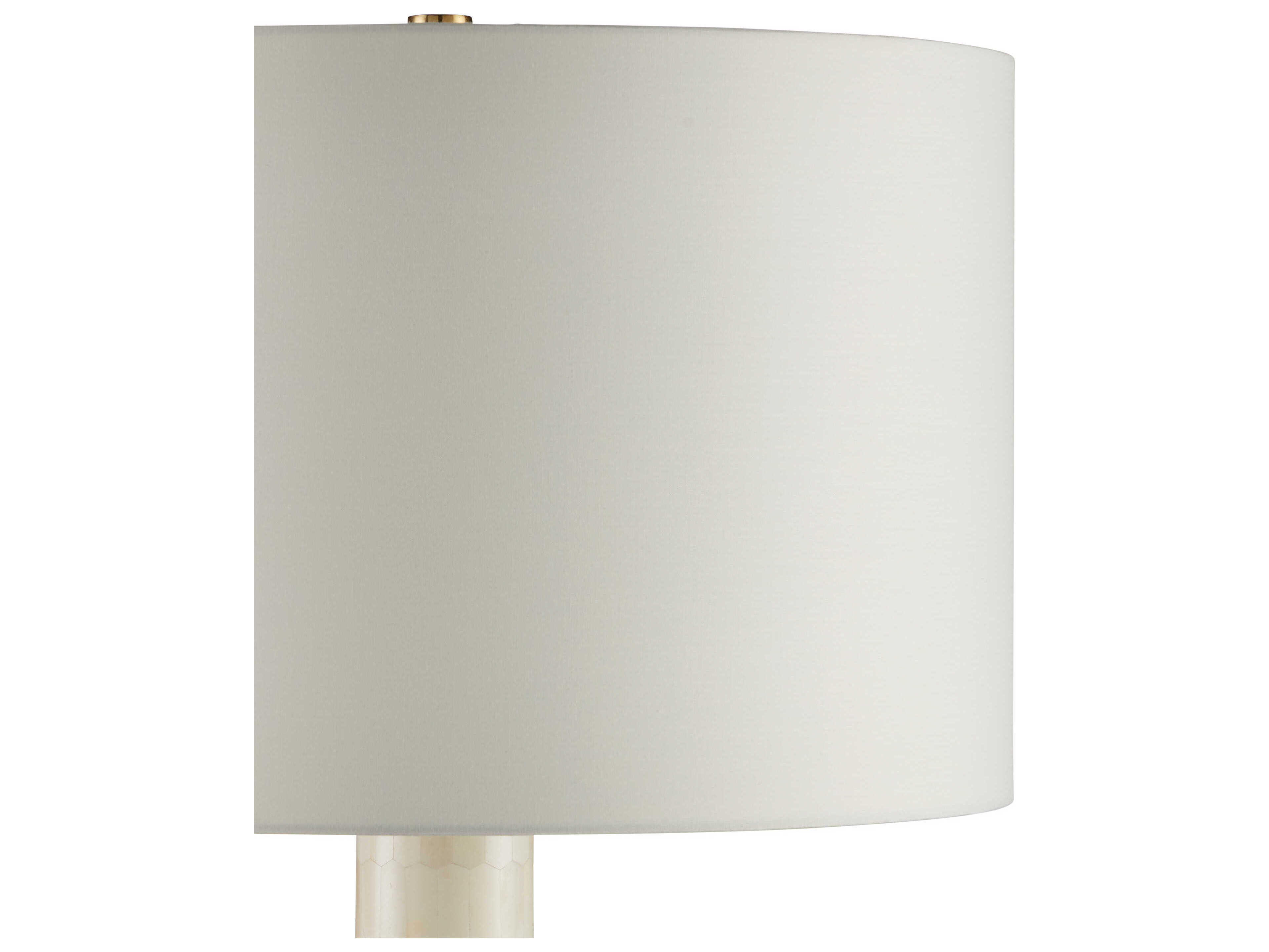Currey & Company Osa Natural Bone Light Beige Linen White Buffet Lamp