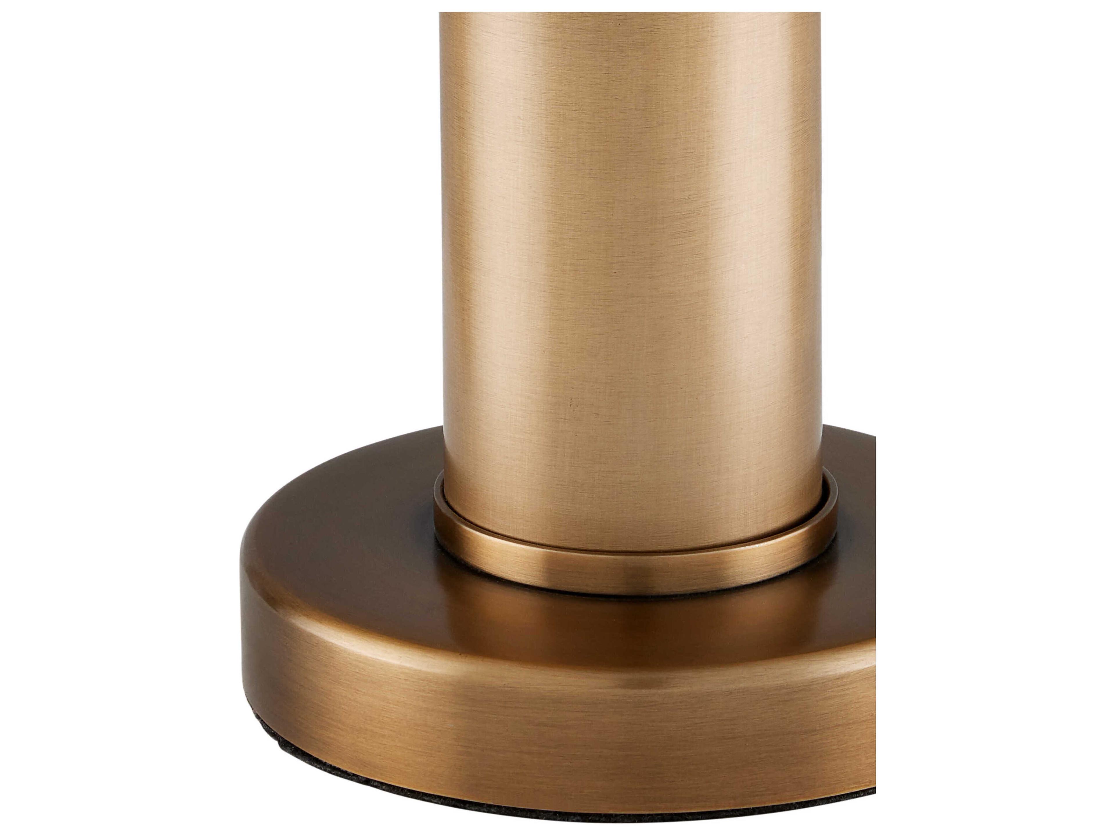 Currey & Company La Gravite Natural Brass White Alabaster Table Lamp