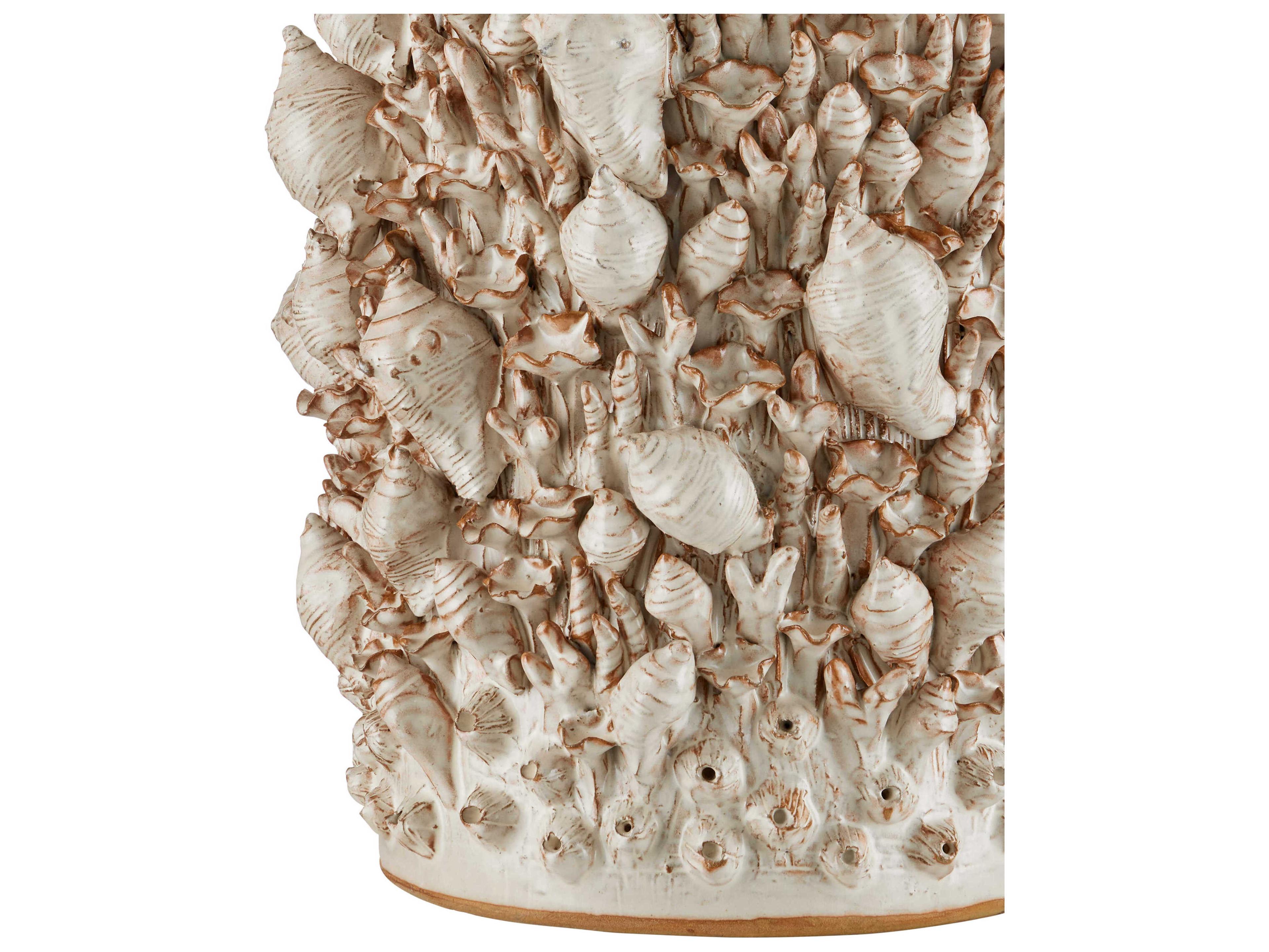 Currey & Company Corfu Milky White Buffet Lamp