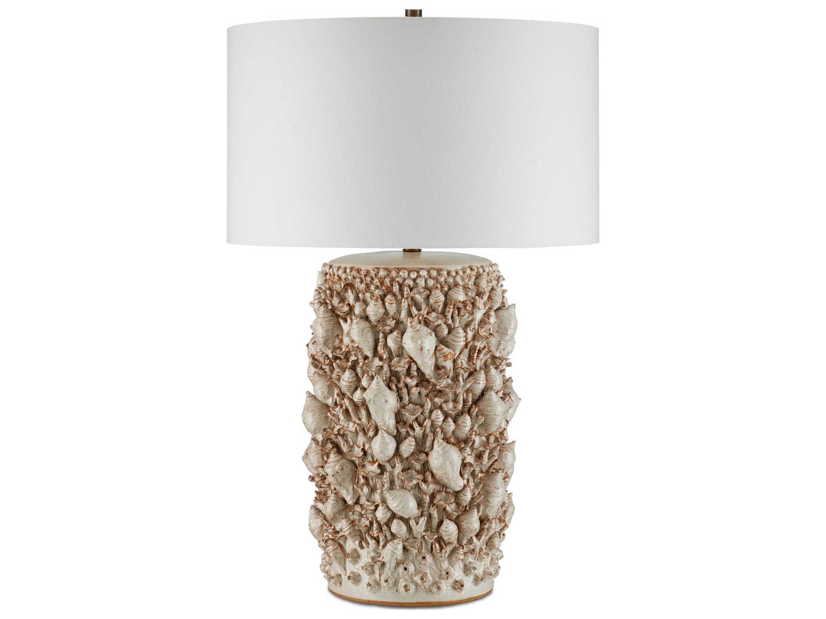 Currey & Company Corfu Milky White Buffet Lamp