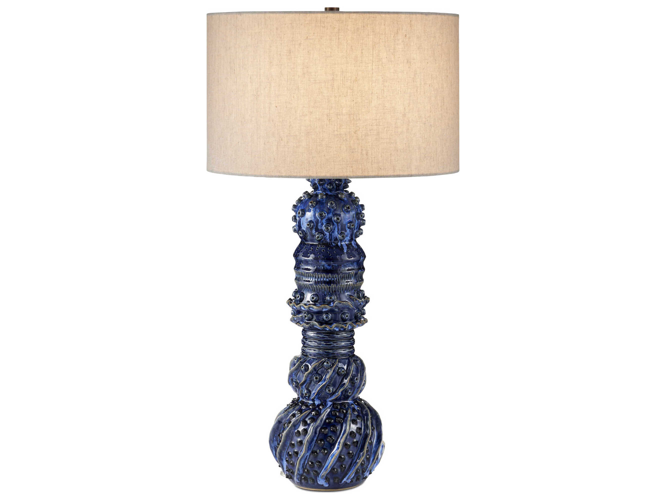 Currey & Company Undersea Dark Blue Reactive Buffet Lamp