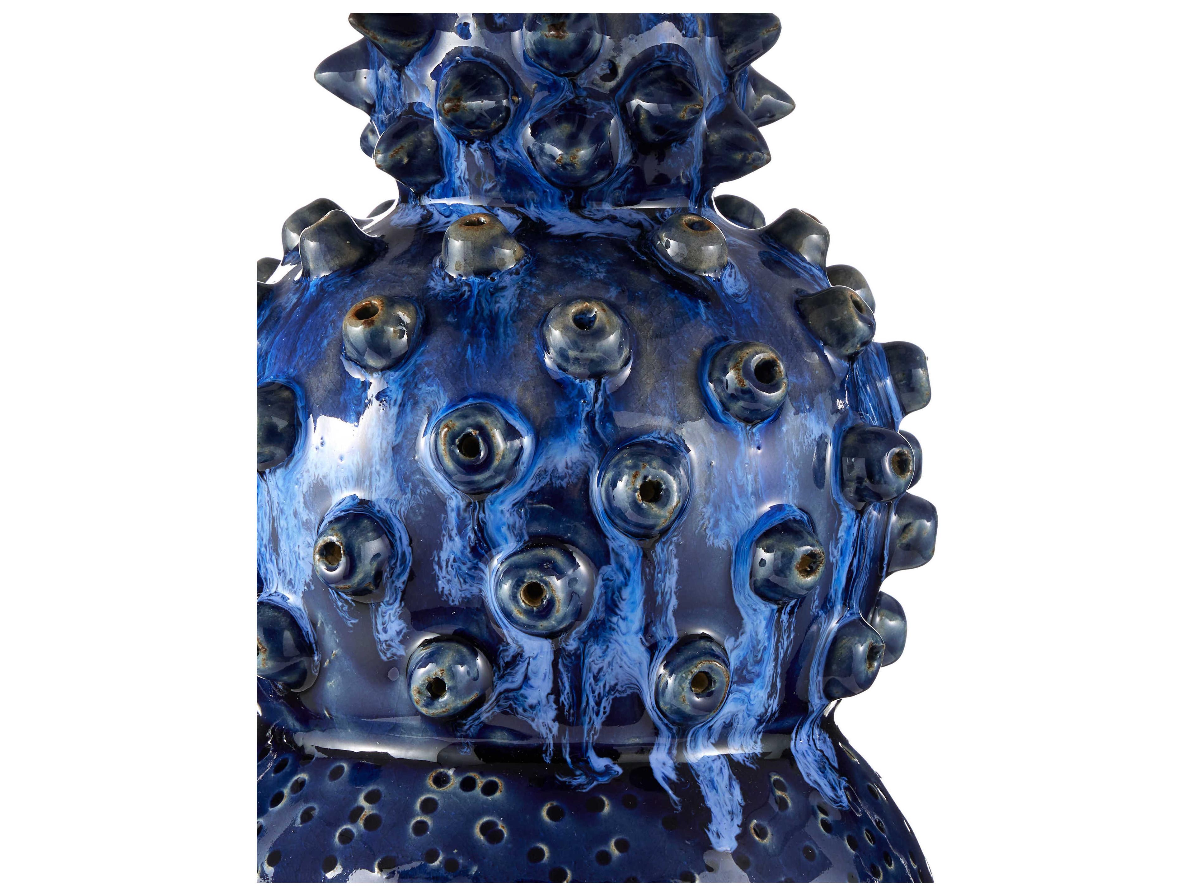 Currey & Company Undersea Dark Blue Reactive Buffet Lamp