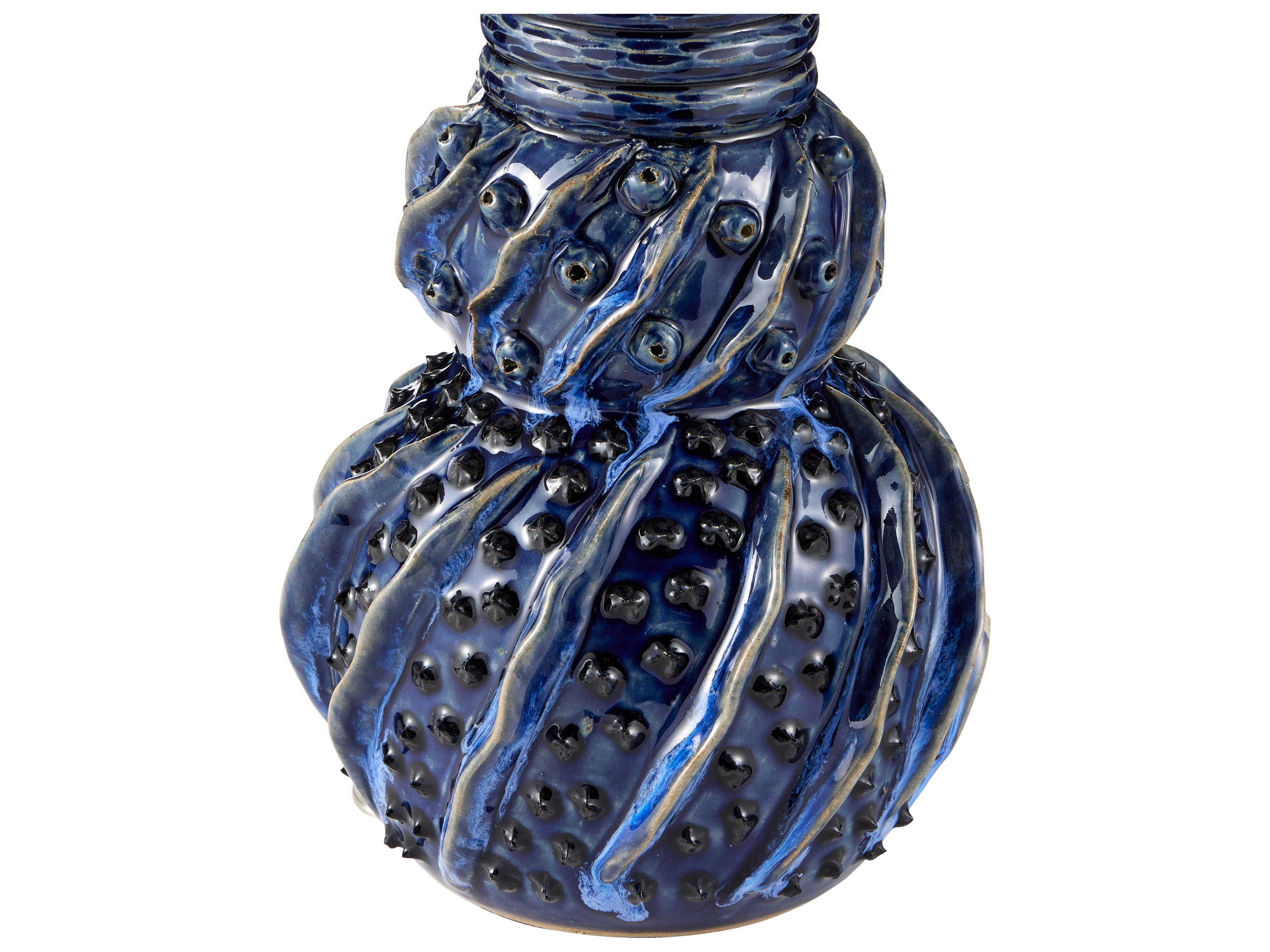 Currey & Company Undersea Dark Blue Reactive Buffet Lamp