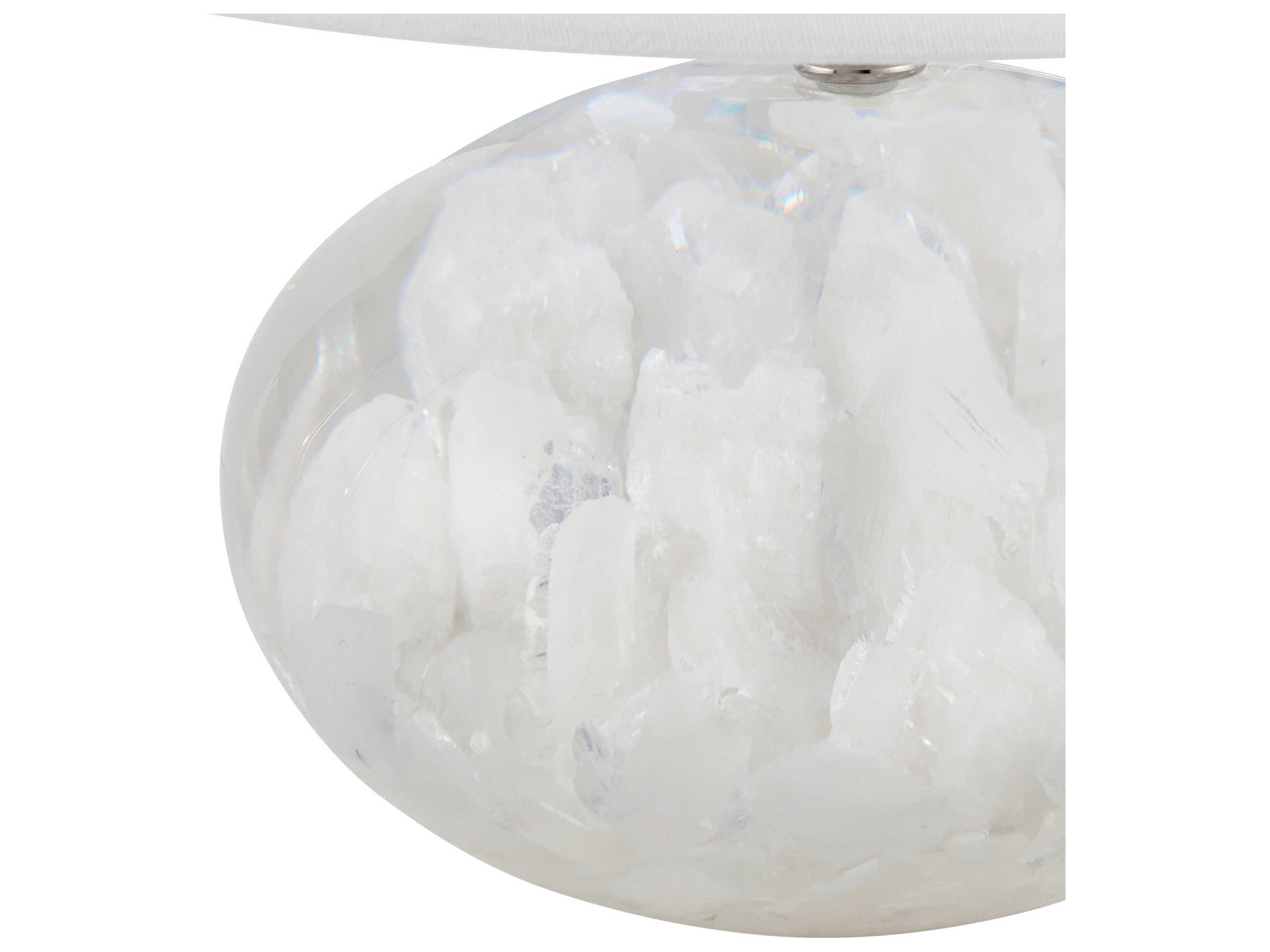Currey & Company Odette Clear White Linen Table Lamp