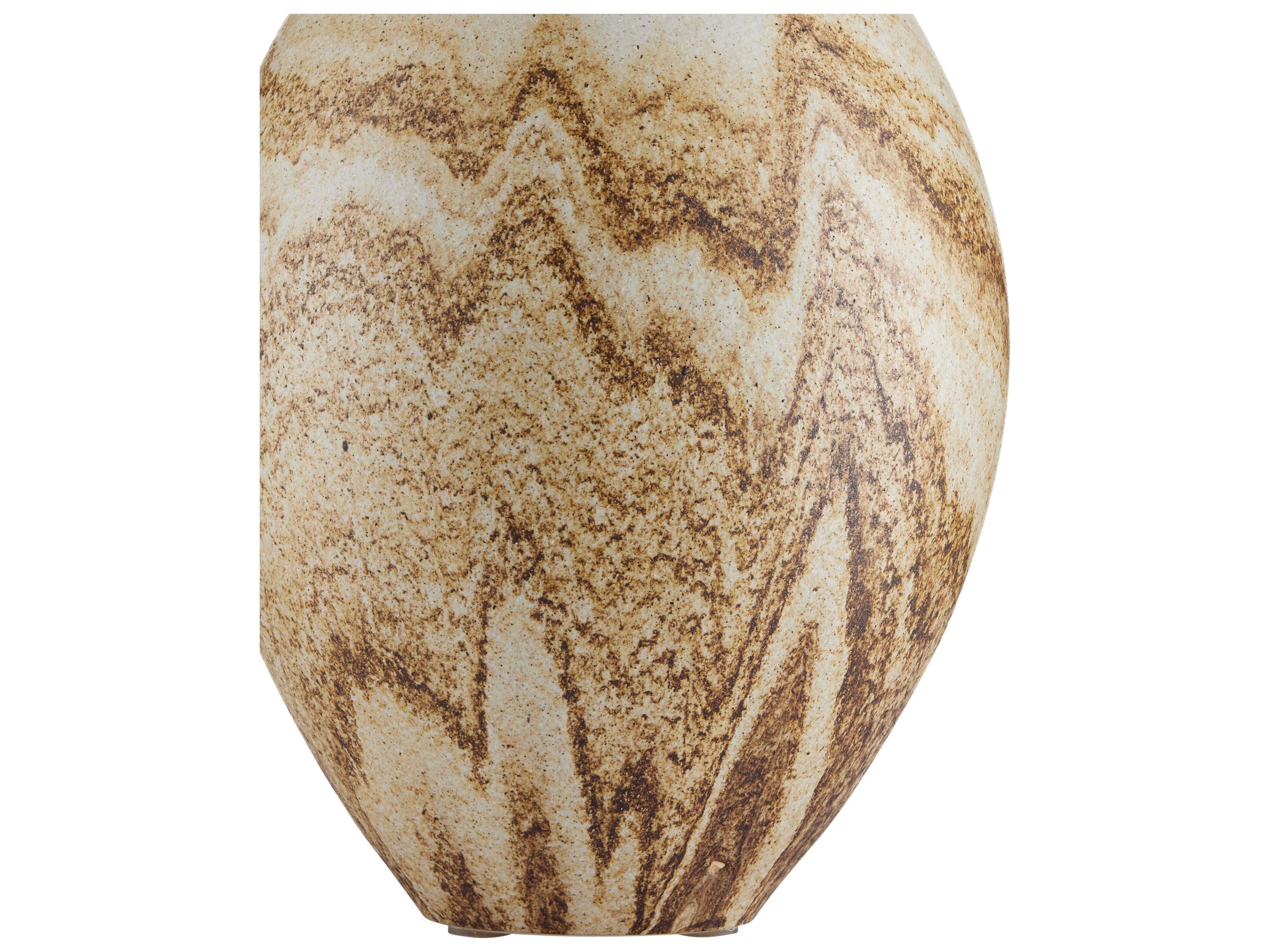 Currey & Company Latte Natural Linen Off White Table Lamp