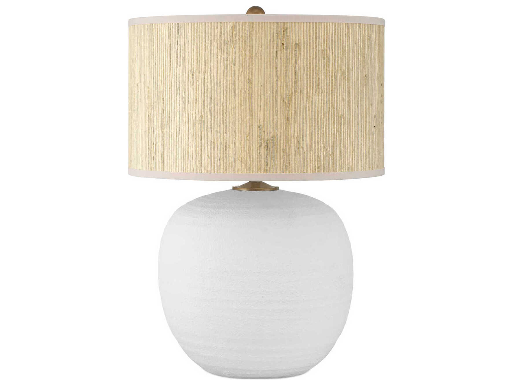 Currey & Company Zena Textured White Buffet Lamp