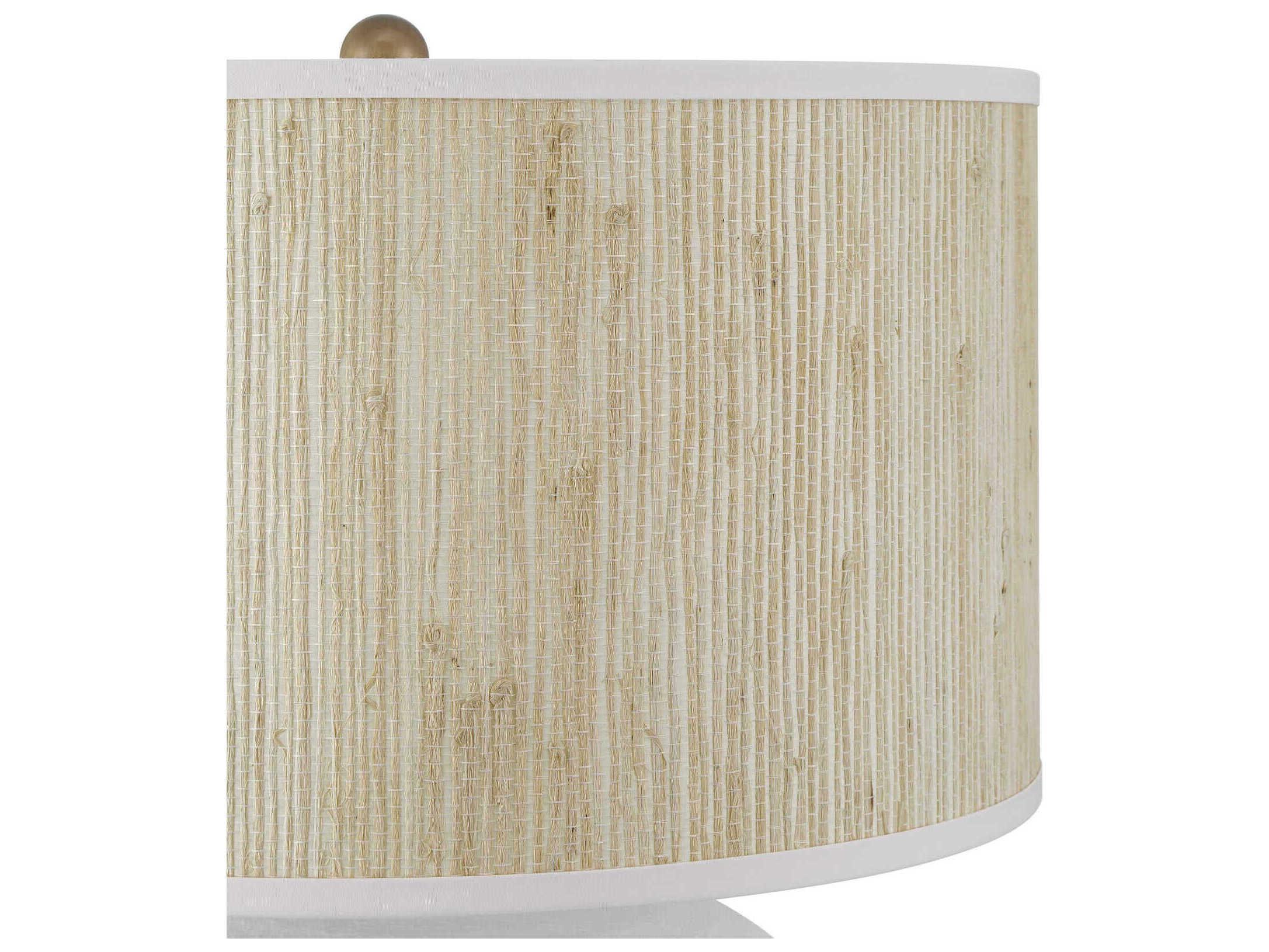 Currey & Company Zena Textured White Buffet Lamp