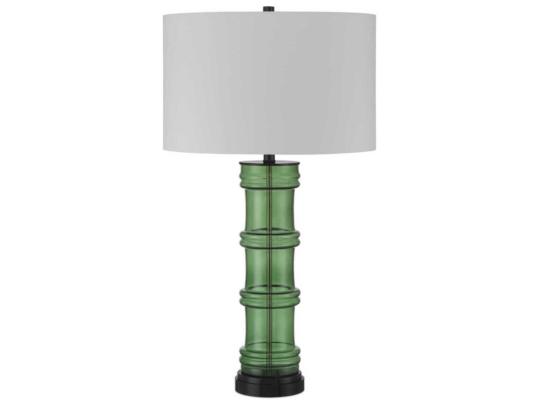 Currey & Company Balsam Green Glossy Black Buffet Lamp