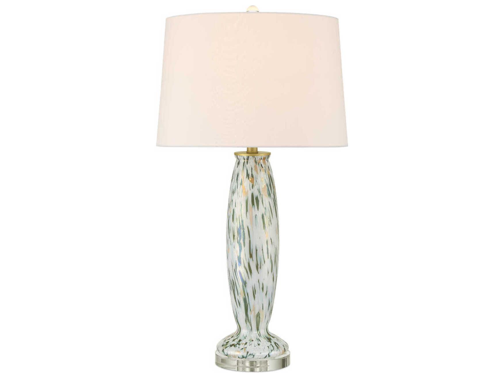 Currey & Company Motte White Green Pale Pink Buffet Lamp