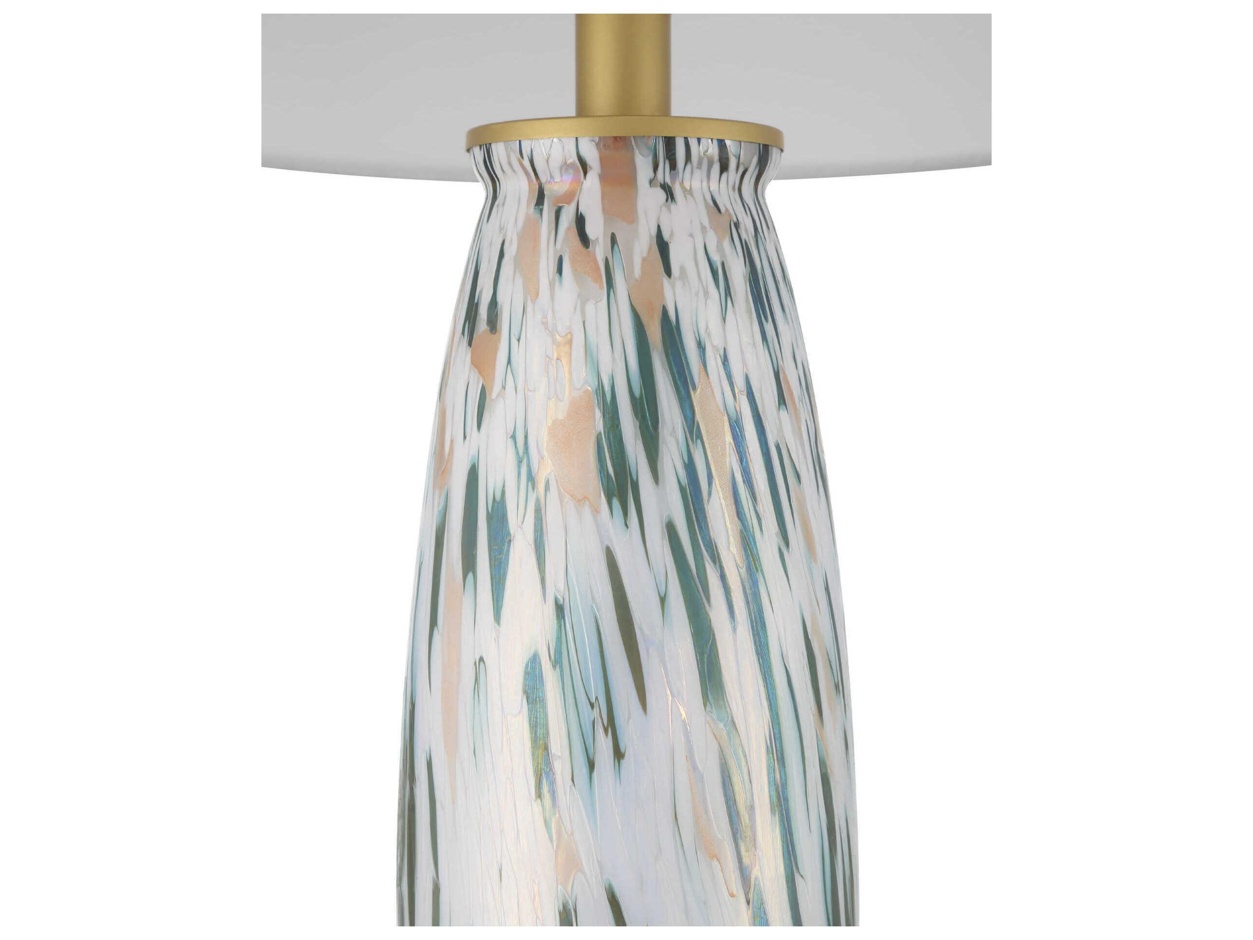 Currey & Company Motte White Green Pale Pink Buffet Lamp