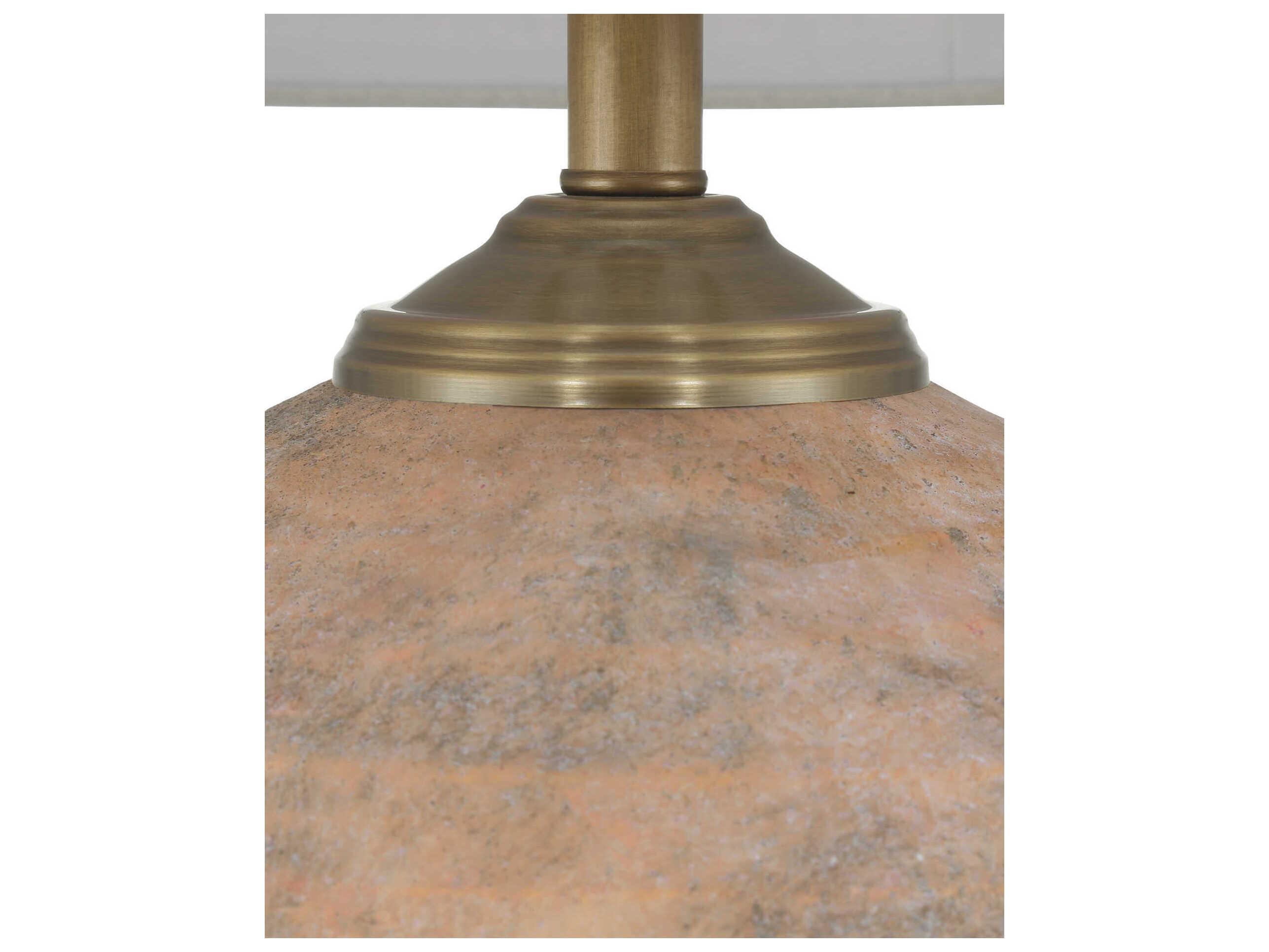 Currey & Company Kenmare Textured Antique Brown Table Lamp