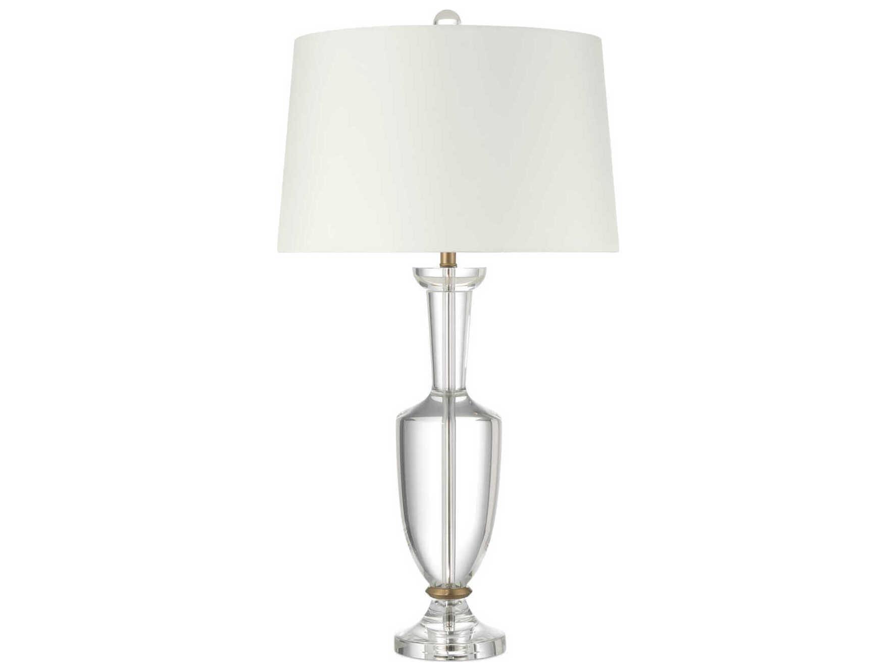 Currey & Company Classico Clear Natural Brass Buffet Lamp