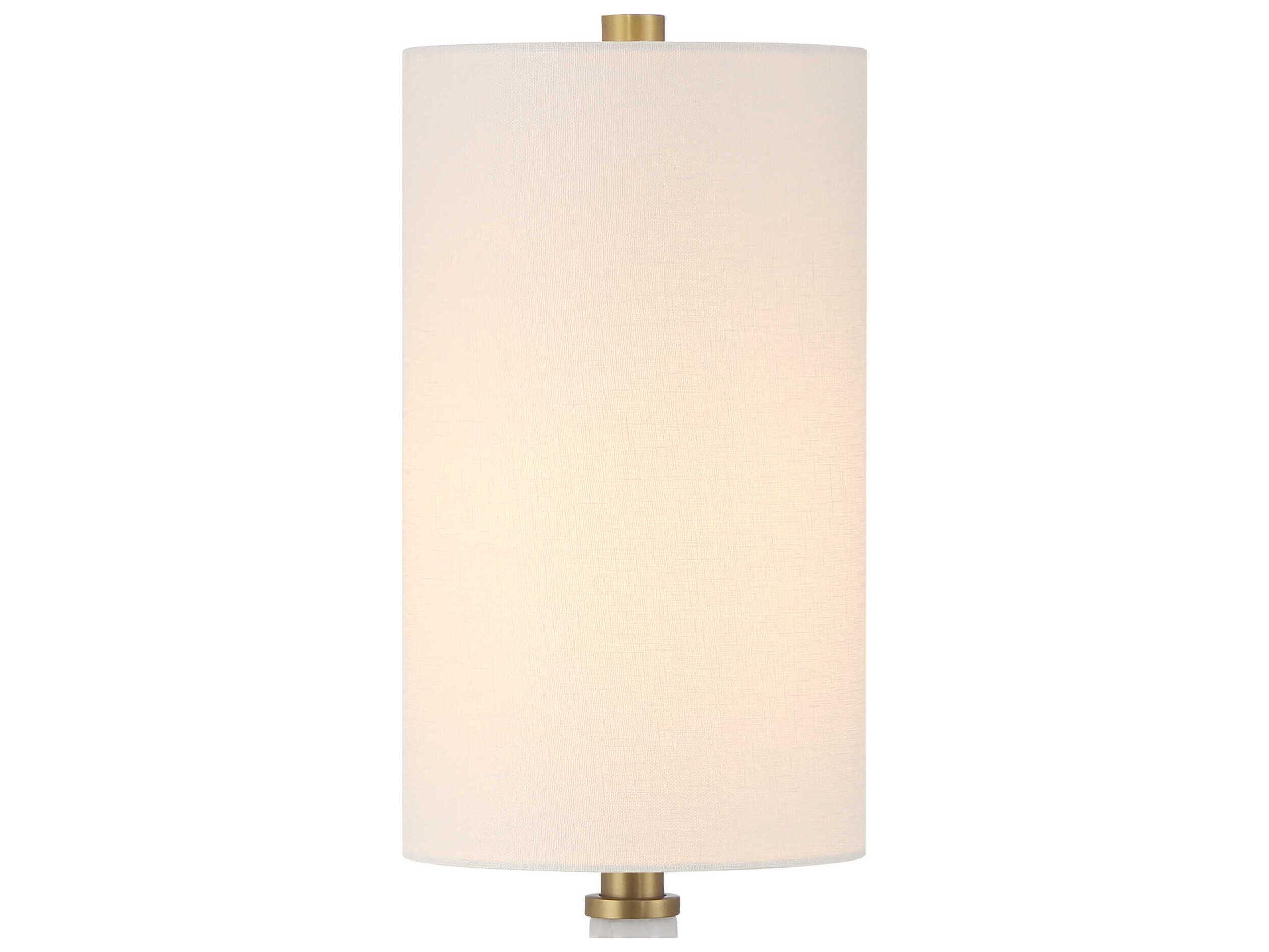 Currey & Company Munroe White Antique Brass Buffet Lamp