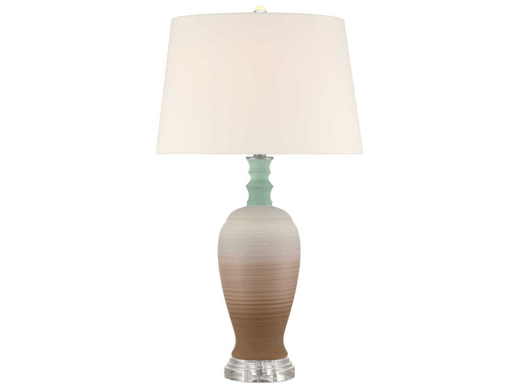Currey & Company Happy 1-Light Brown Light Blue Buffet Lamp