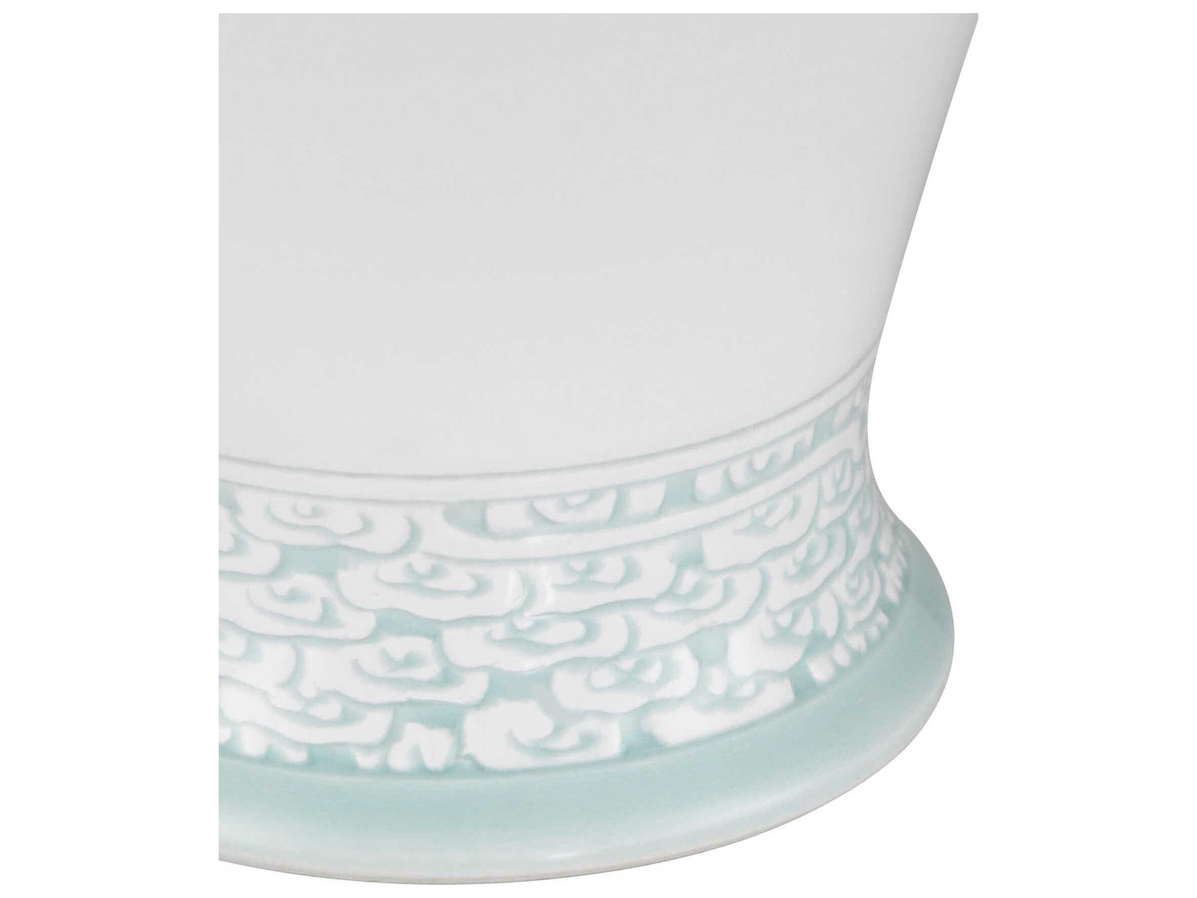 Currey & Company Ketty White Light Blue Buffet Lamp