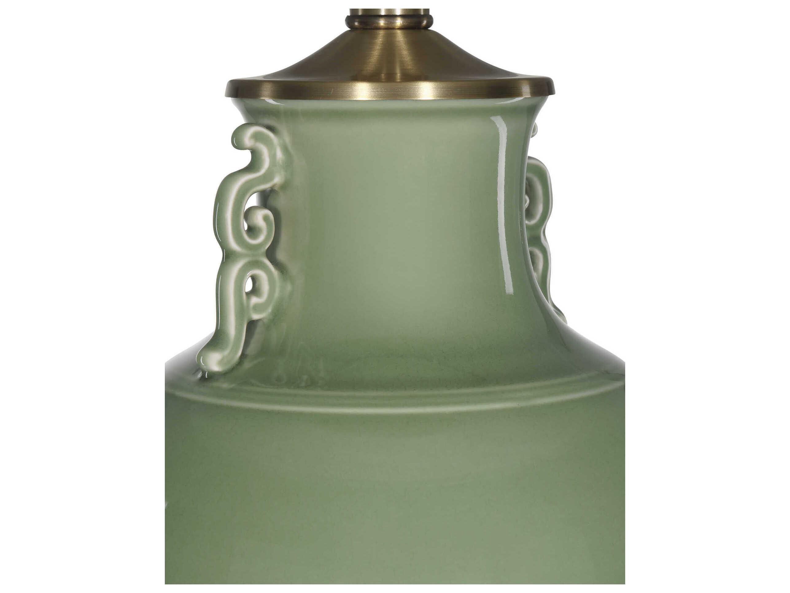 Currey & Company Londonderry Green Clear Buffet Lamp