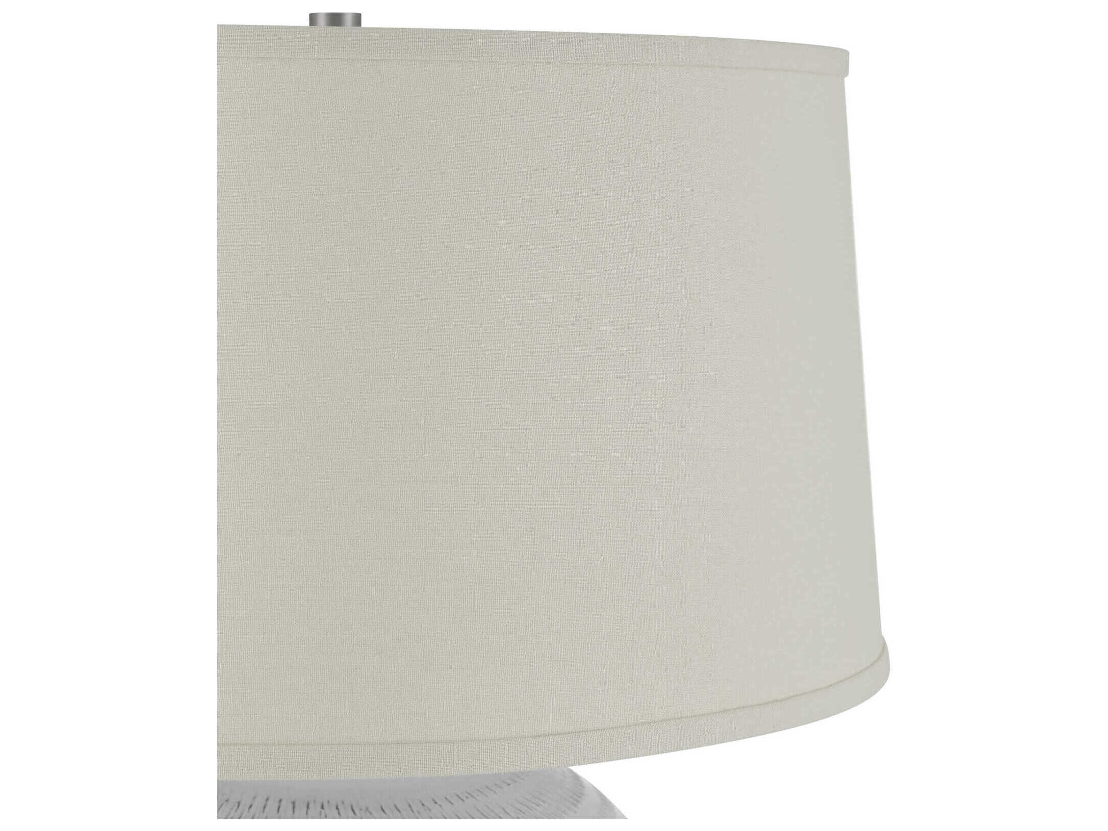 Currey & Company Dashwell White Beige Linen Single Fold Self Trim Buffet Lamp