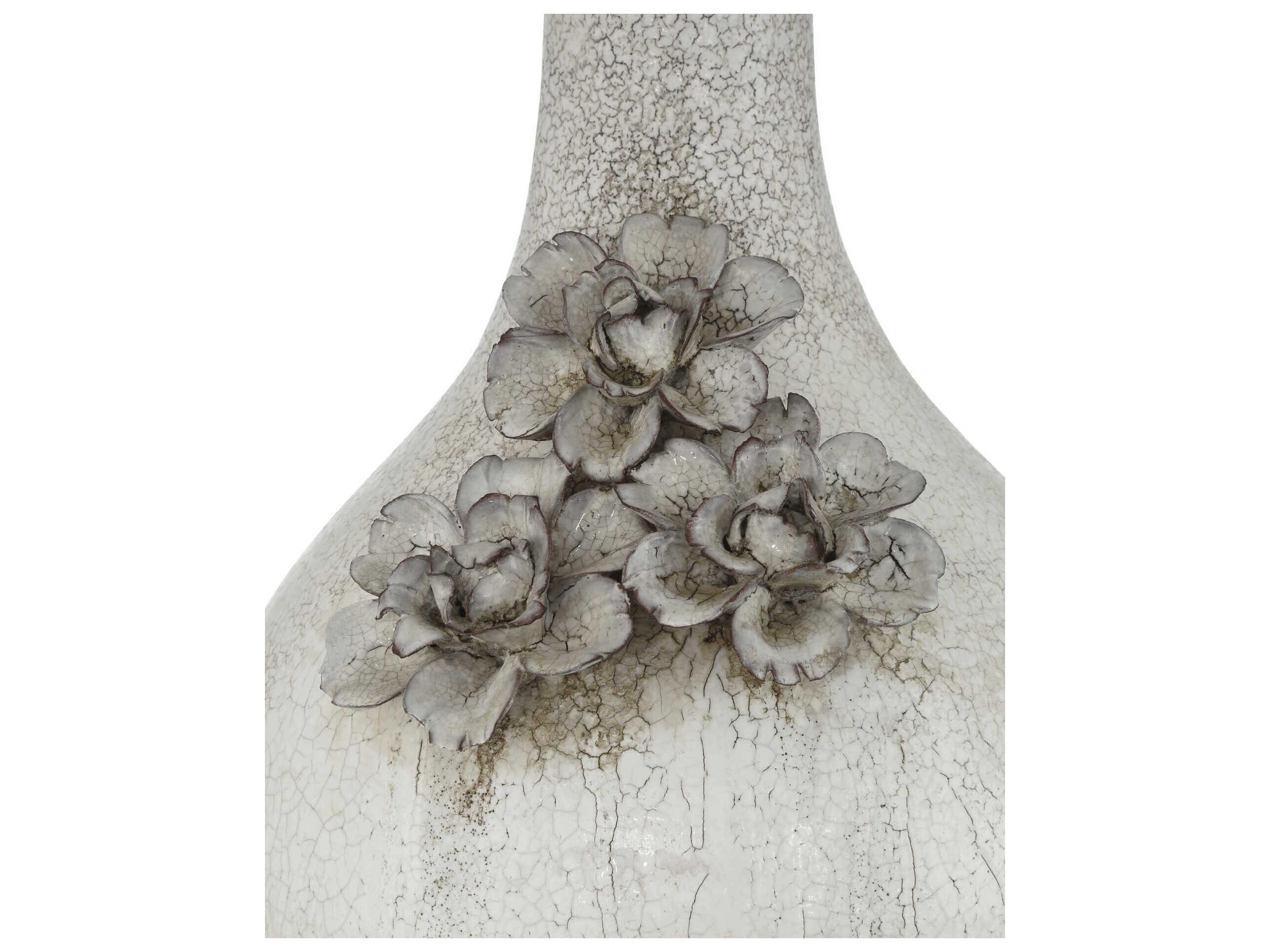 Currey & Company Attar White Beige Nylon Gray Buffet Lamp