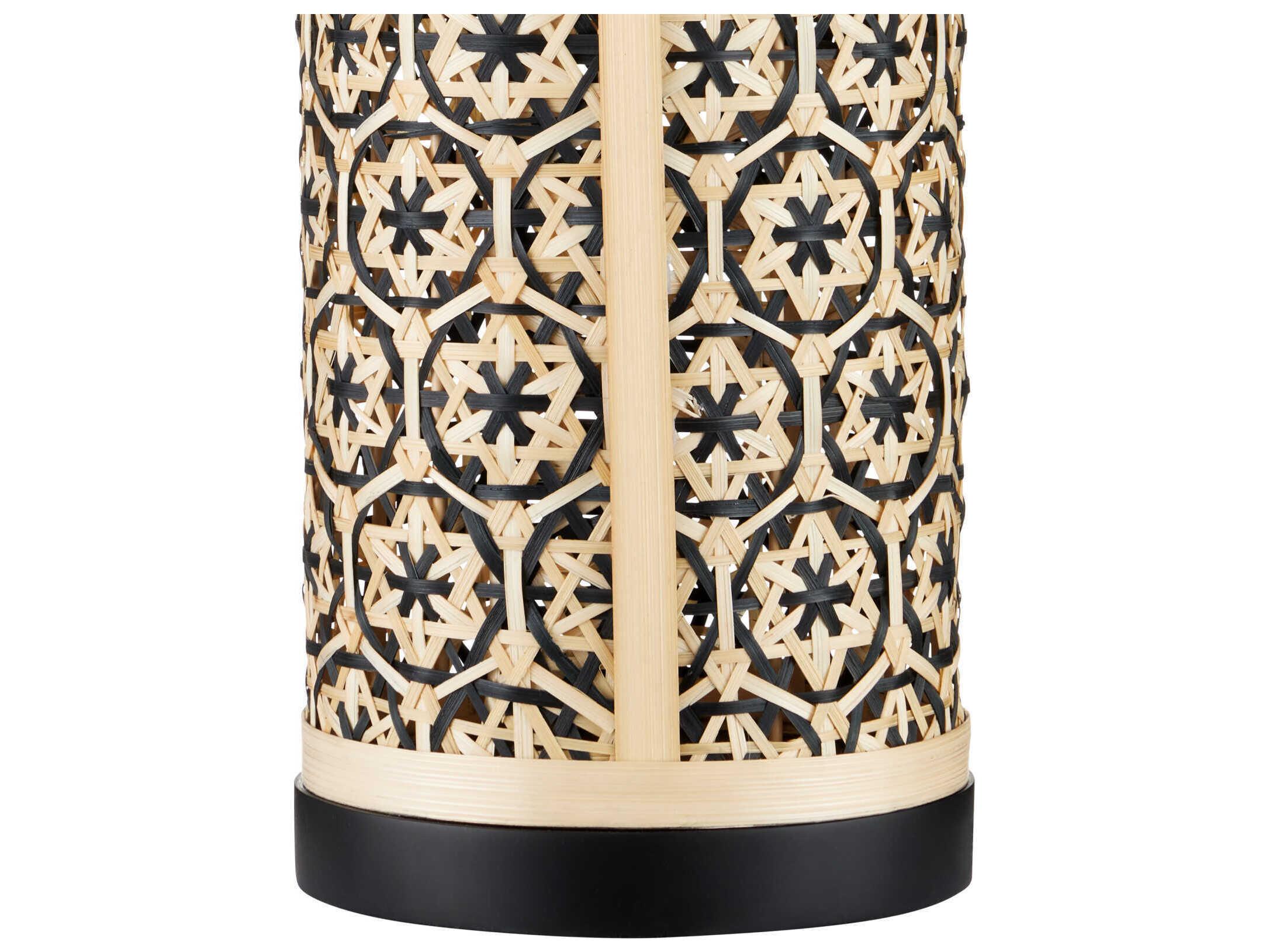 Currey & Company Nebulon Natural Black Polyester Buffet Lamp