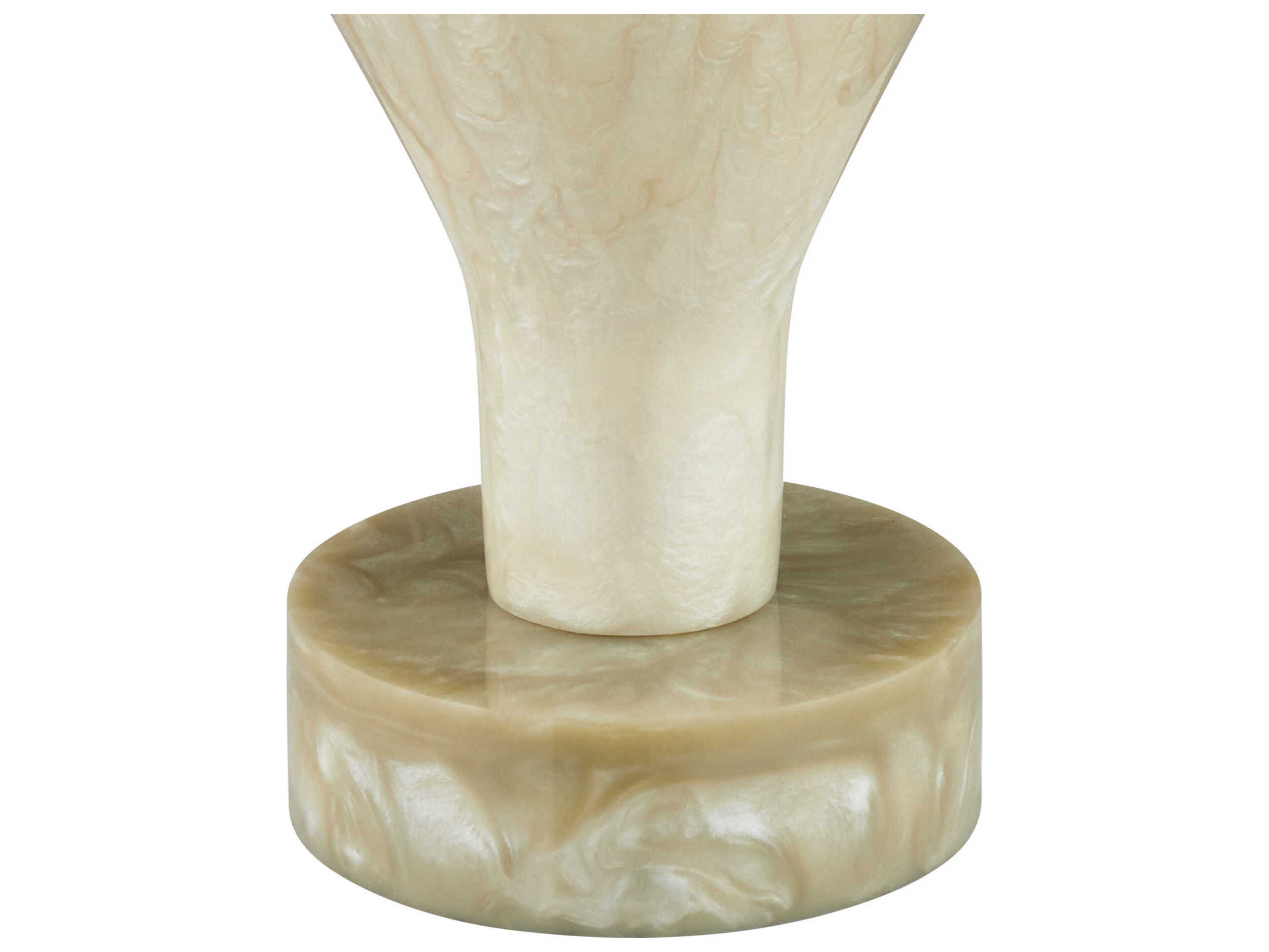 Currey & Company Hutson Warm Ivory Light Olive Egg Shell Cotton Linen Off White Buffet Lamp