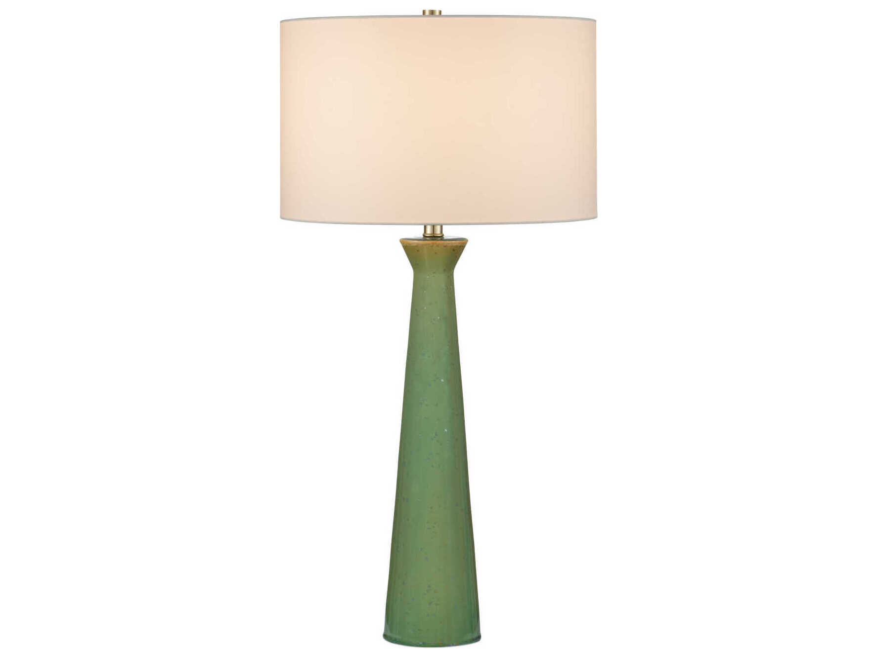 Currey & Company Grassington Green Egg Shell Cotton Linen Buffet Lamp
