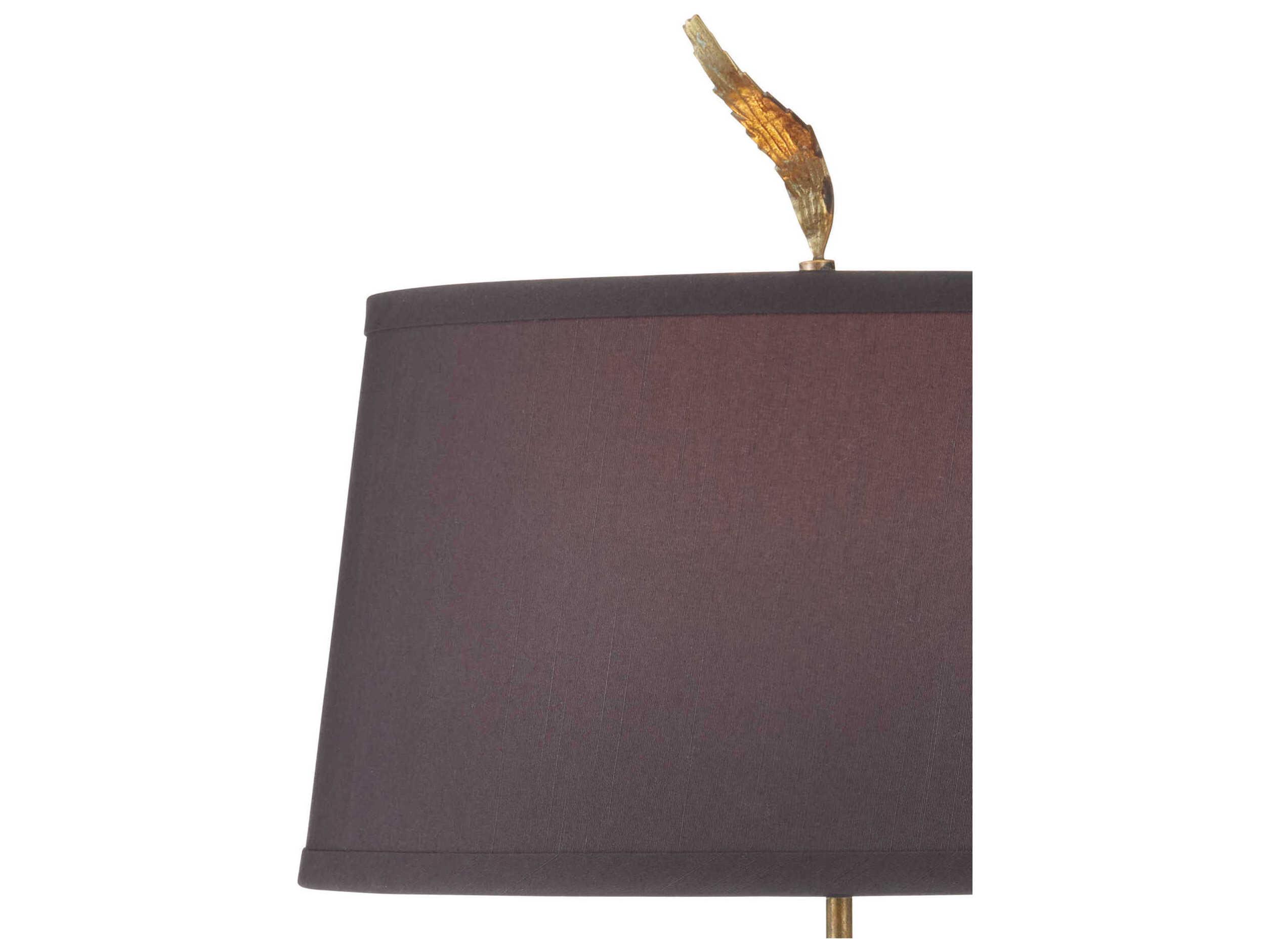 Currey & Company Latissima Verdigris Black Polyester Table Lamp