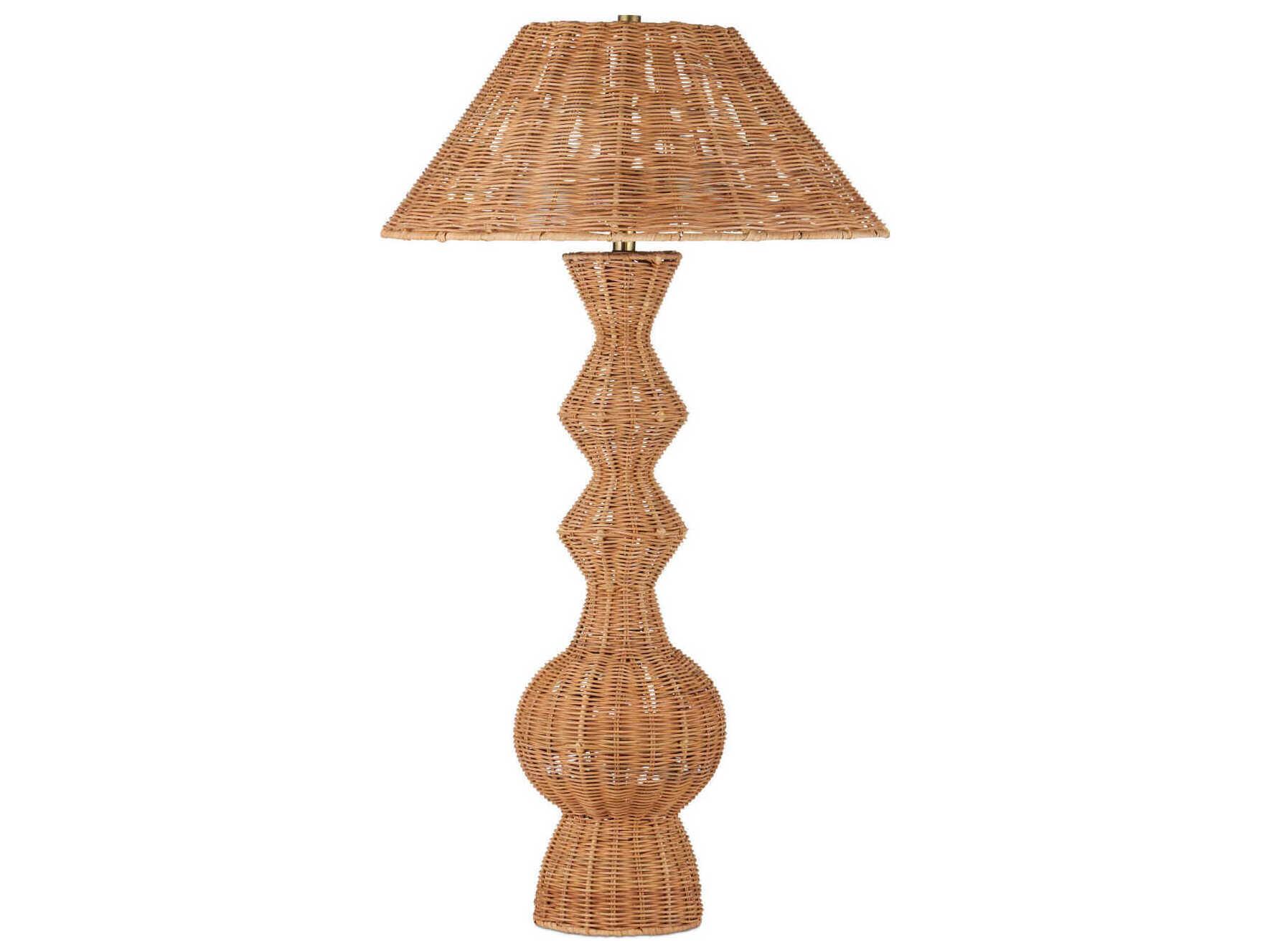 Currey & Company Nirvana Natural Rattan Brown Buffet Lamp