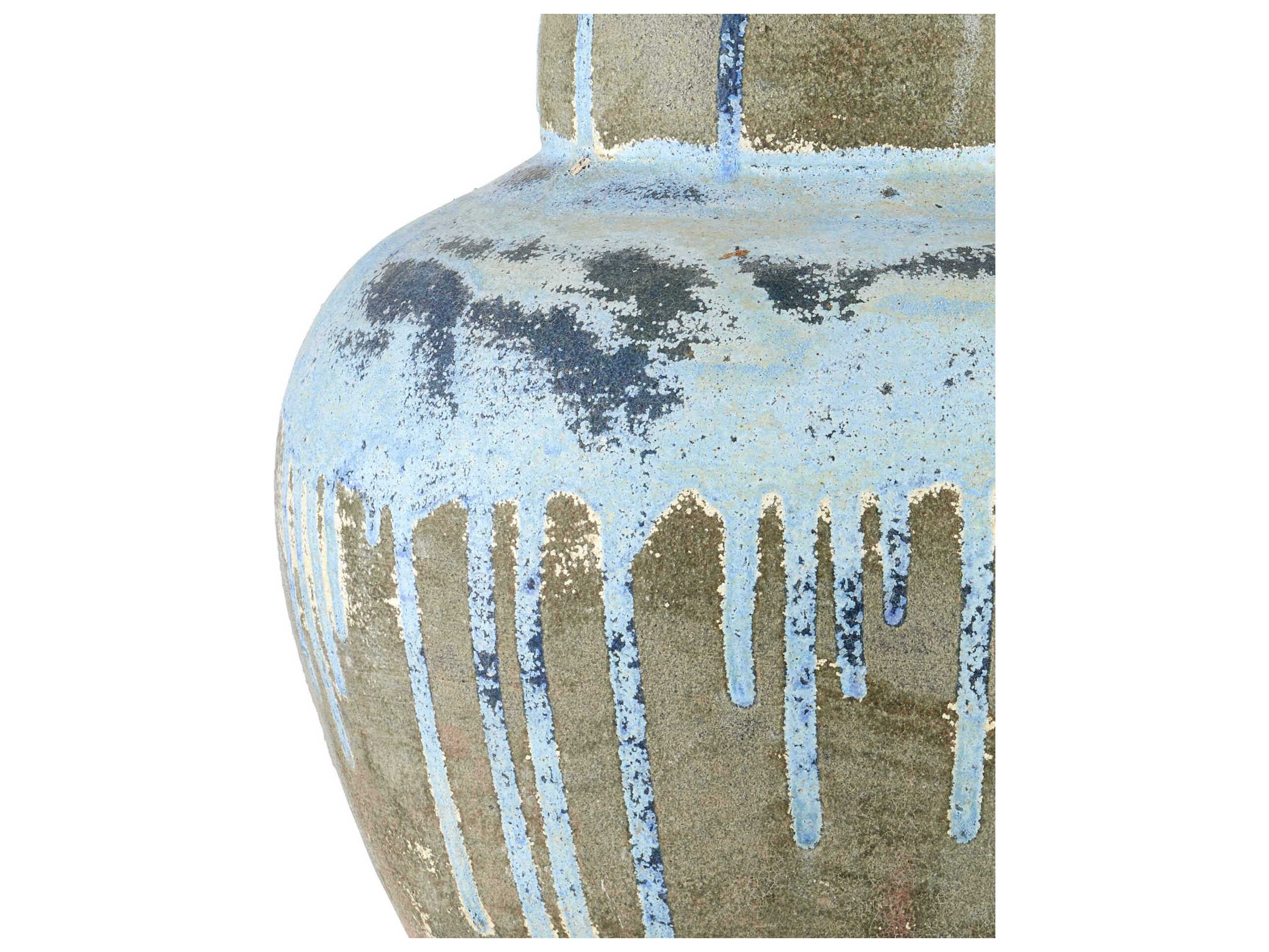 Currey & Company Catania Antique Blue Drip Buffet Lamp