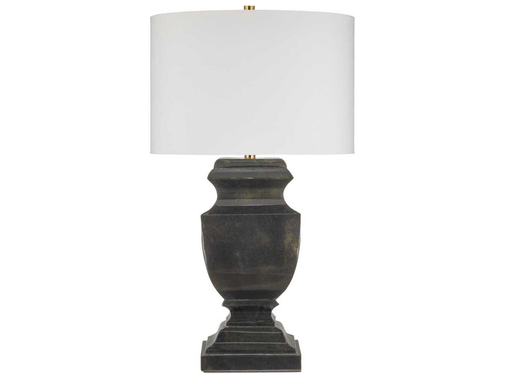 Currey & Company Balustrade Distressed Light Black Buffet Lamp