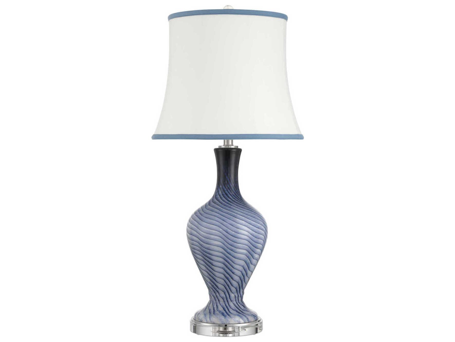 Currey & Company Zeta Gray Blue Buffet Lamp