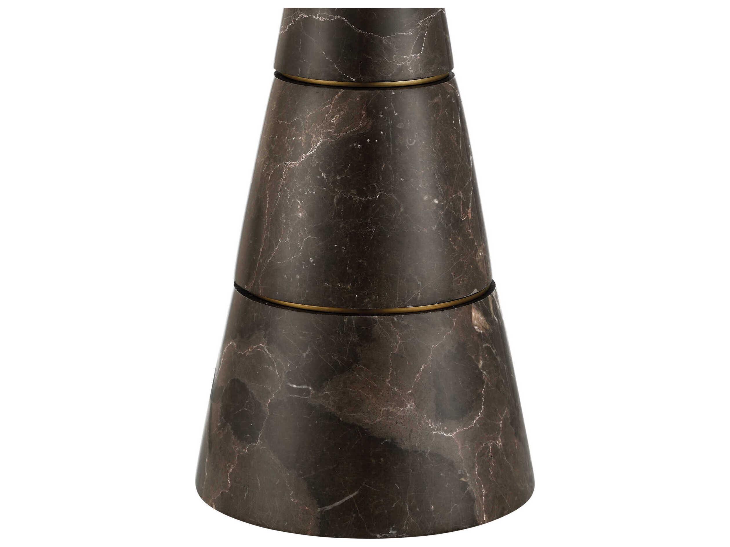 Currey & Company Edith Coffee Brown Antique Brass Metal Table Lamp