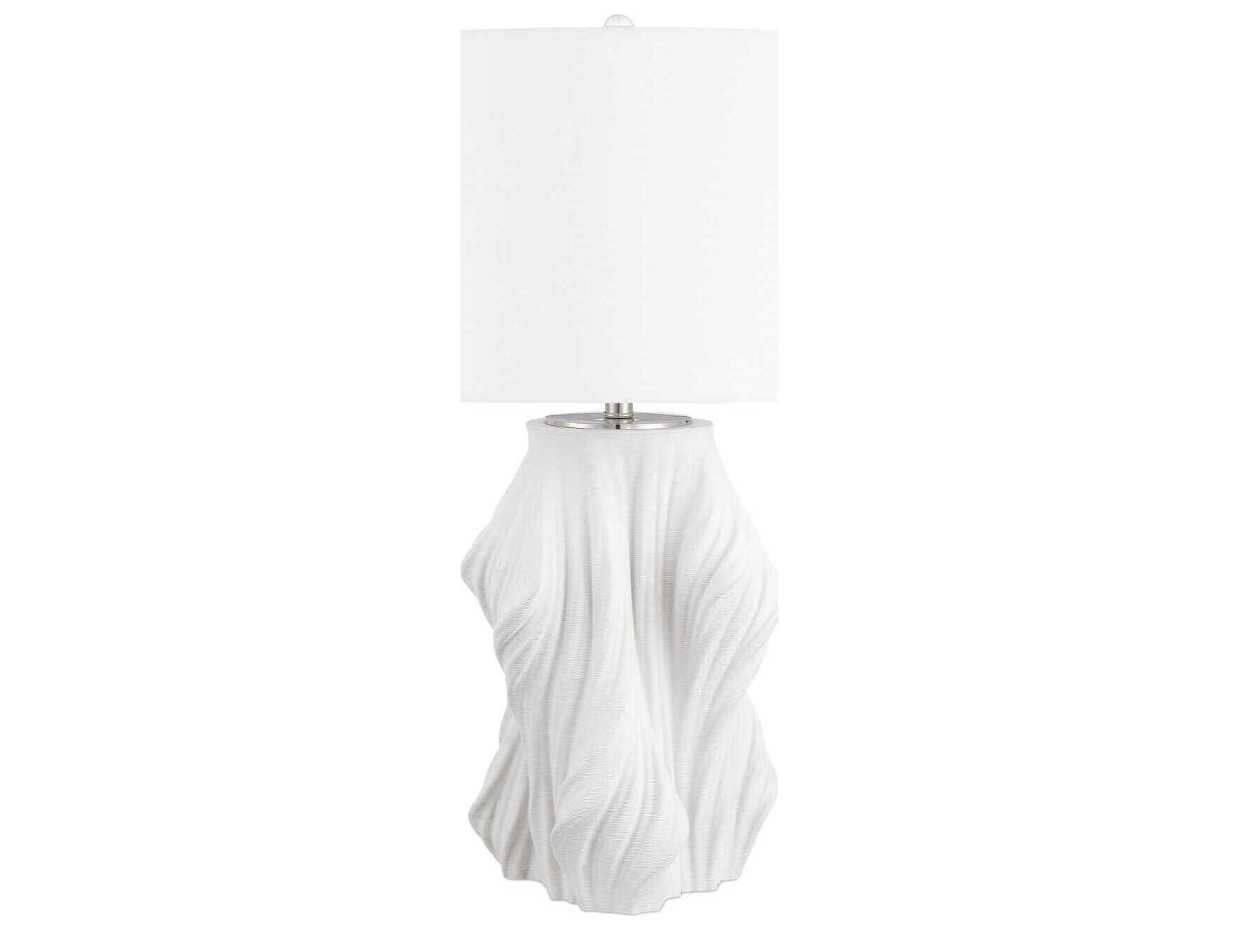 Currey & Company Watershed White Polyester Buffet Lamp
