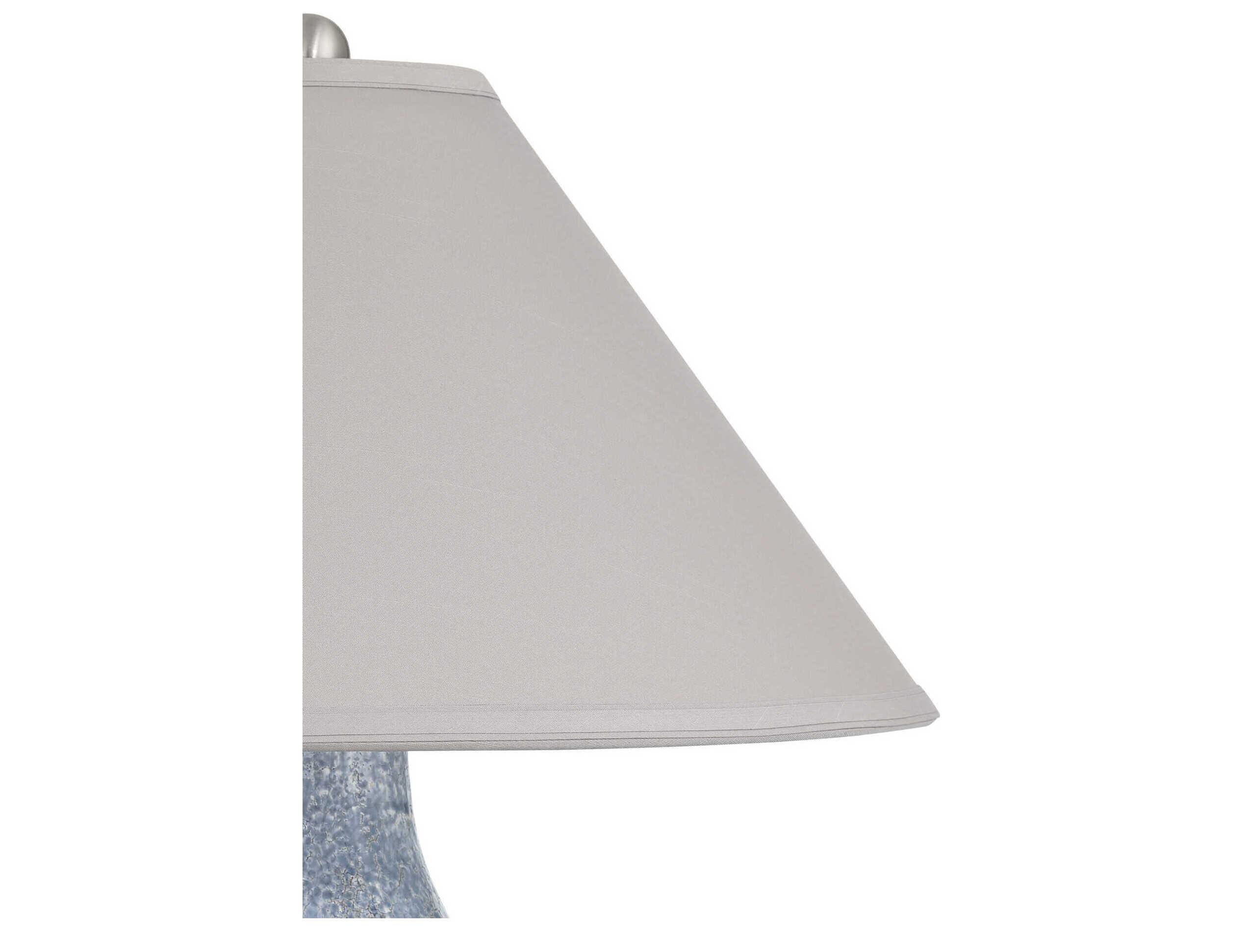 Currey & Company Malin Gray Blue Polyester Table Lamp