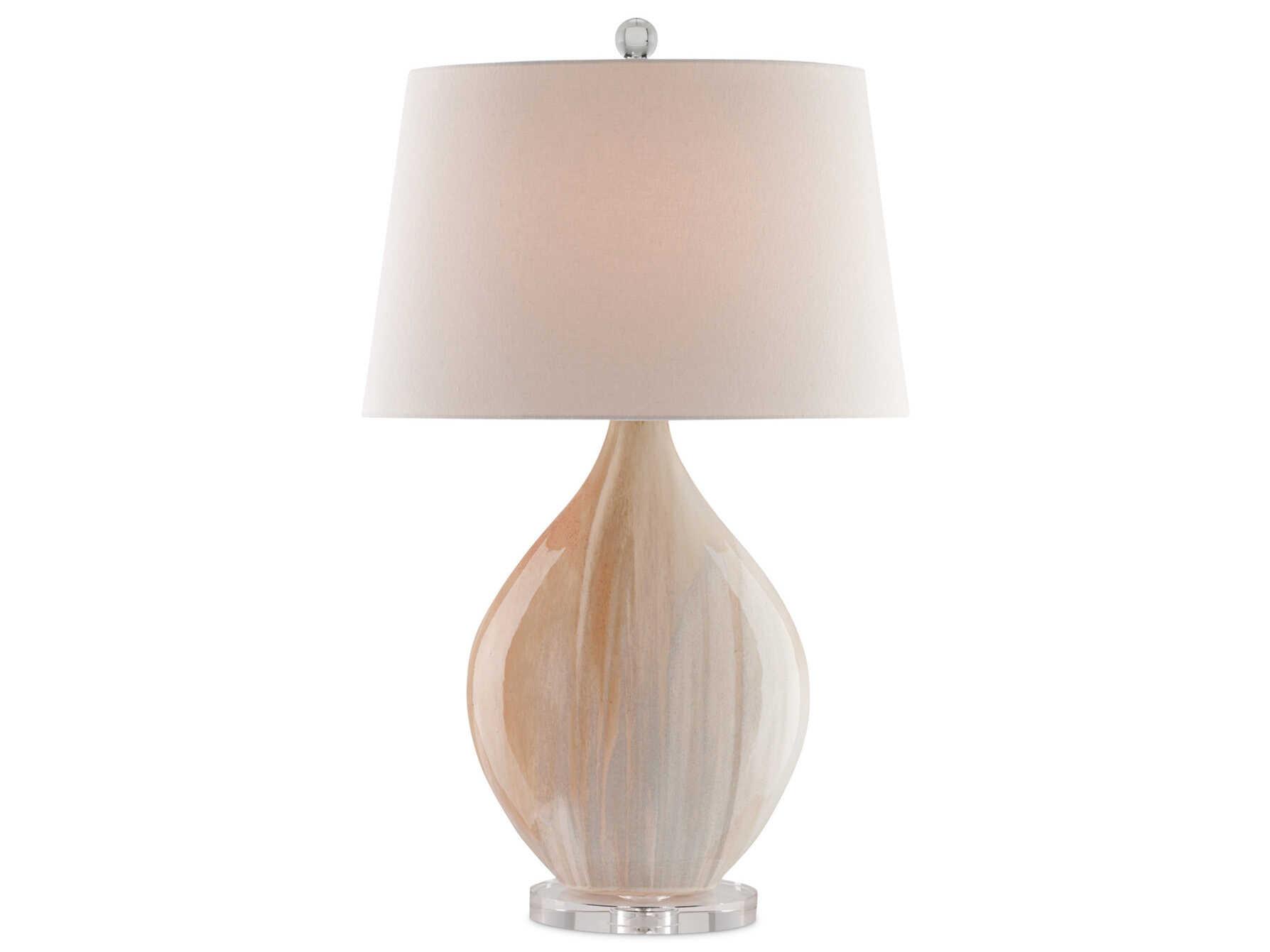 Currey & Company Opal Amber clear White Table Lamp