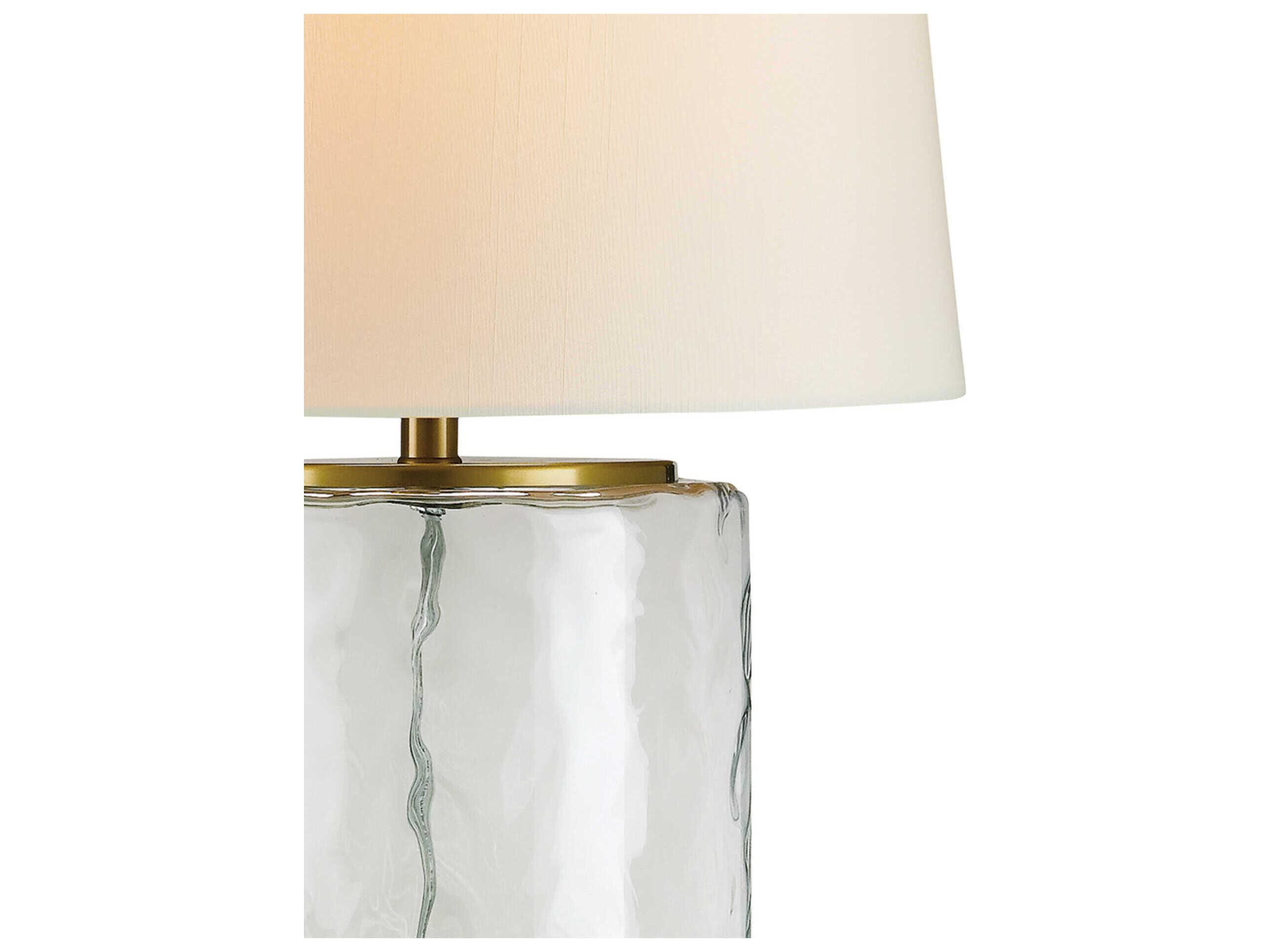 Currey & Company Oscar Clear Glass Brass Table Lamp