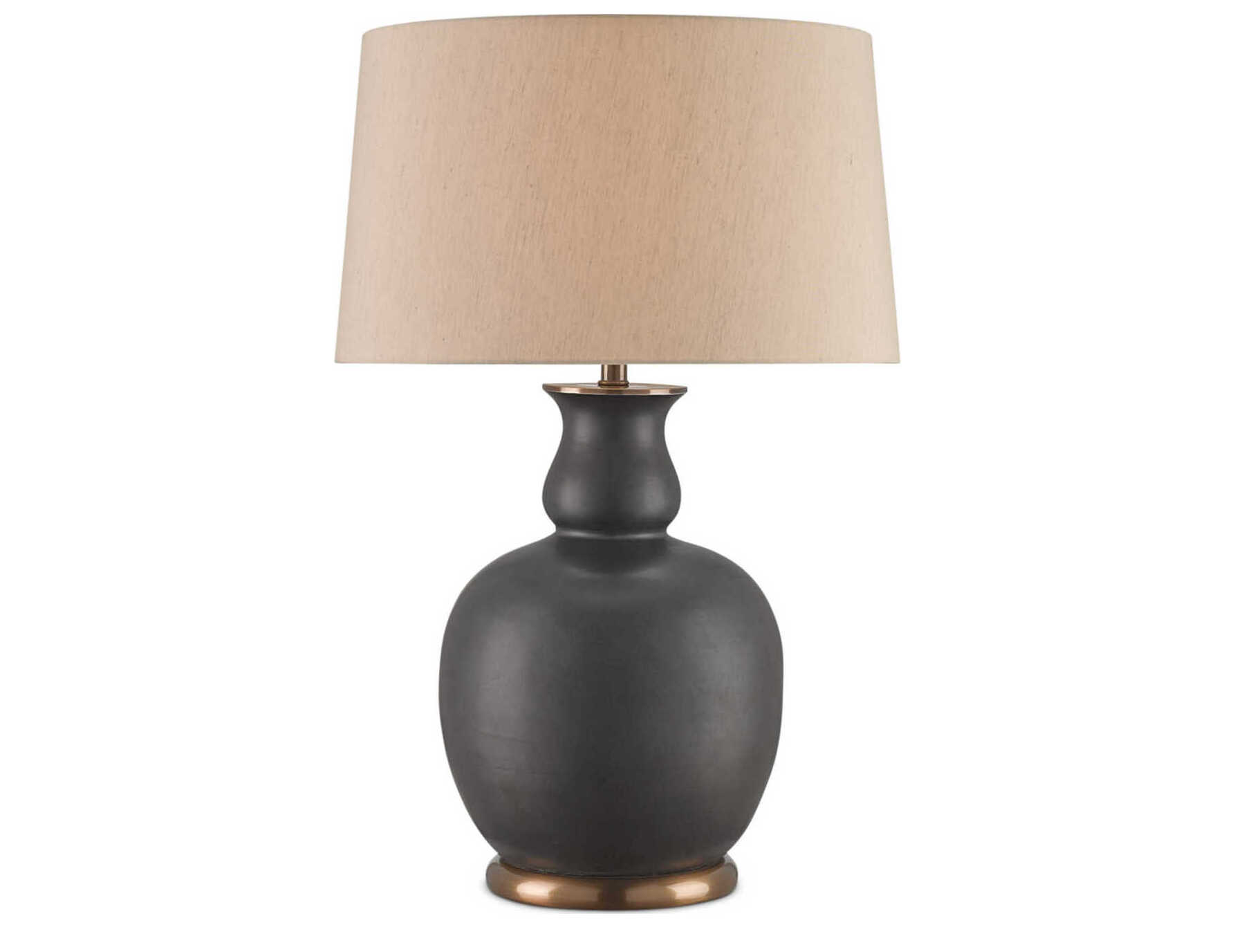 Currey & Company Ultimo Matte Black antique Brass Table Lamp