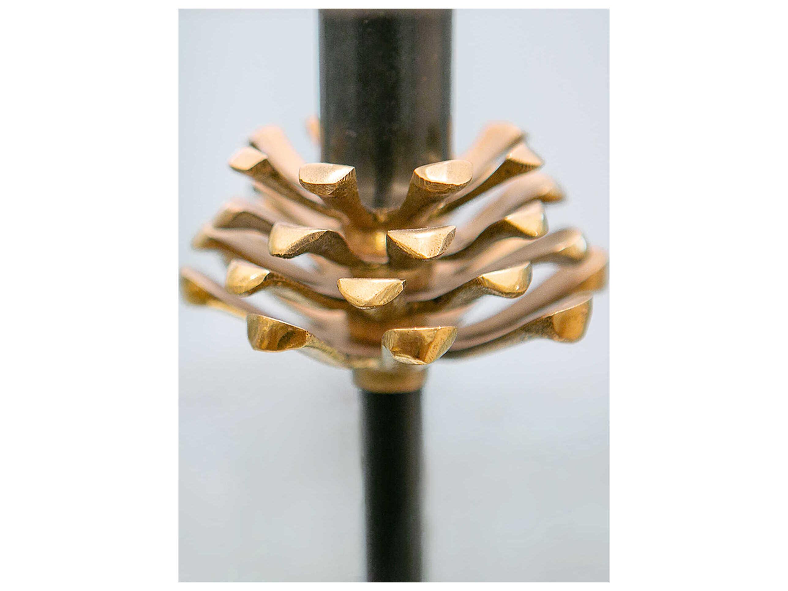 Currey & Company Pinegrove Antique Brass black Table Lamp