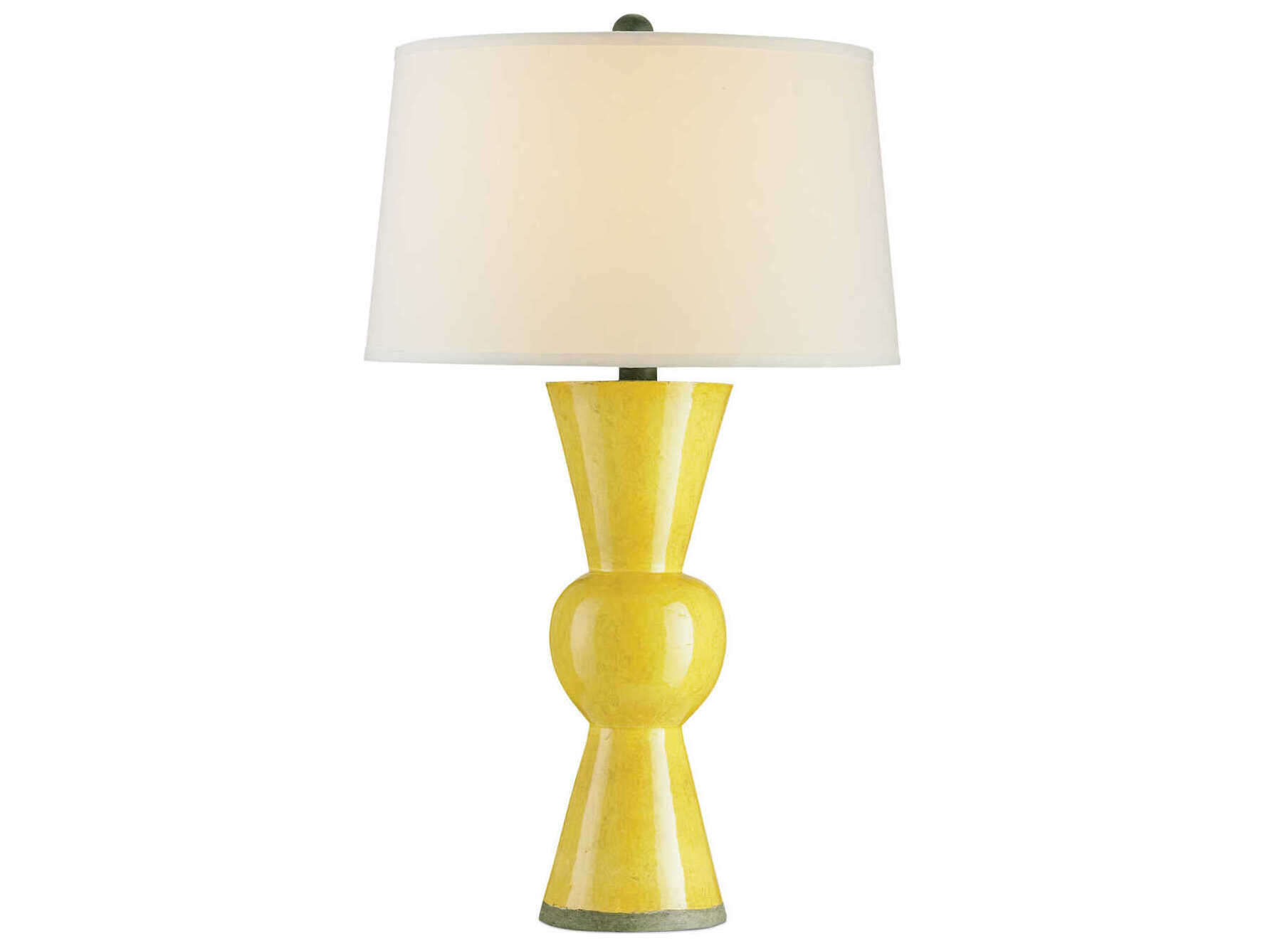 Currey & Company Yellow Upbeat Antique distressed Black Table Lamp