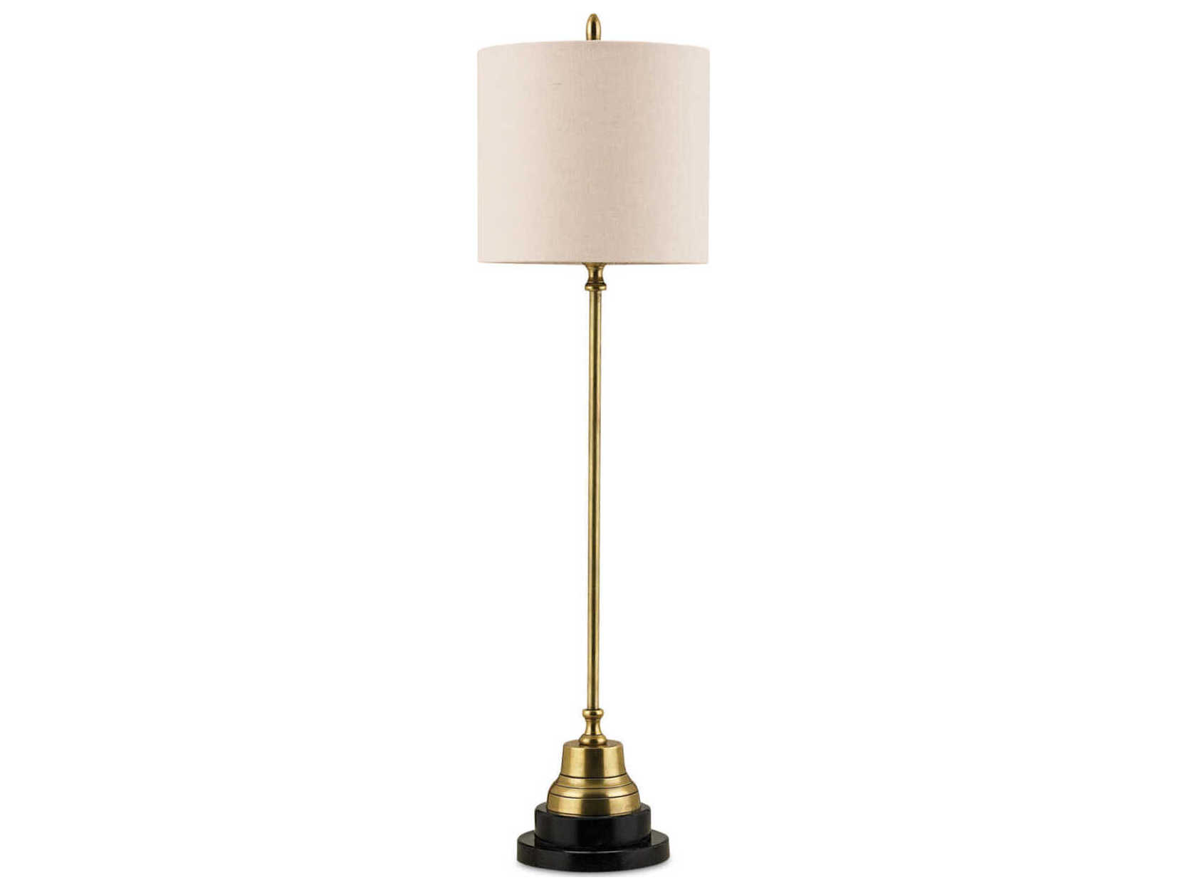 Currey & Company Messenger Brass Messenger Vintage Black Table Lamp