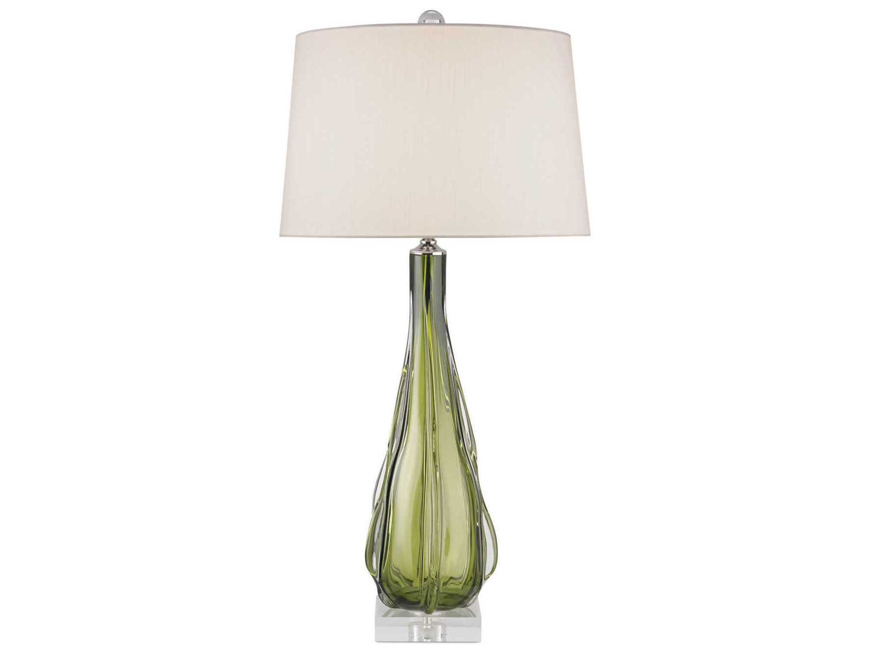 Currey & Company Zephyr Green Clear clear Table Lamp