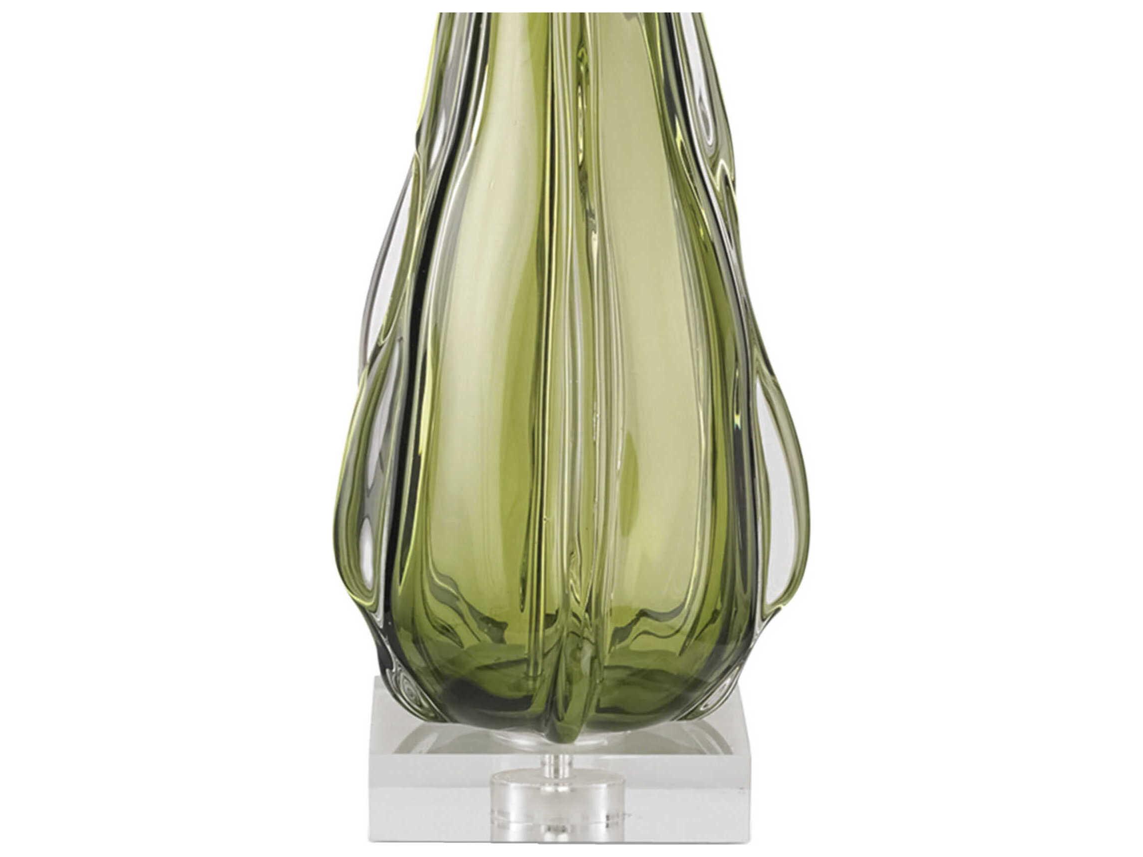 Currey & Company Zephyr Green Clear clear Table Lamp
