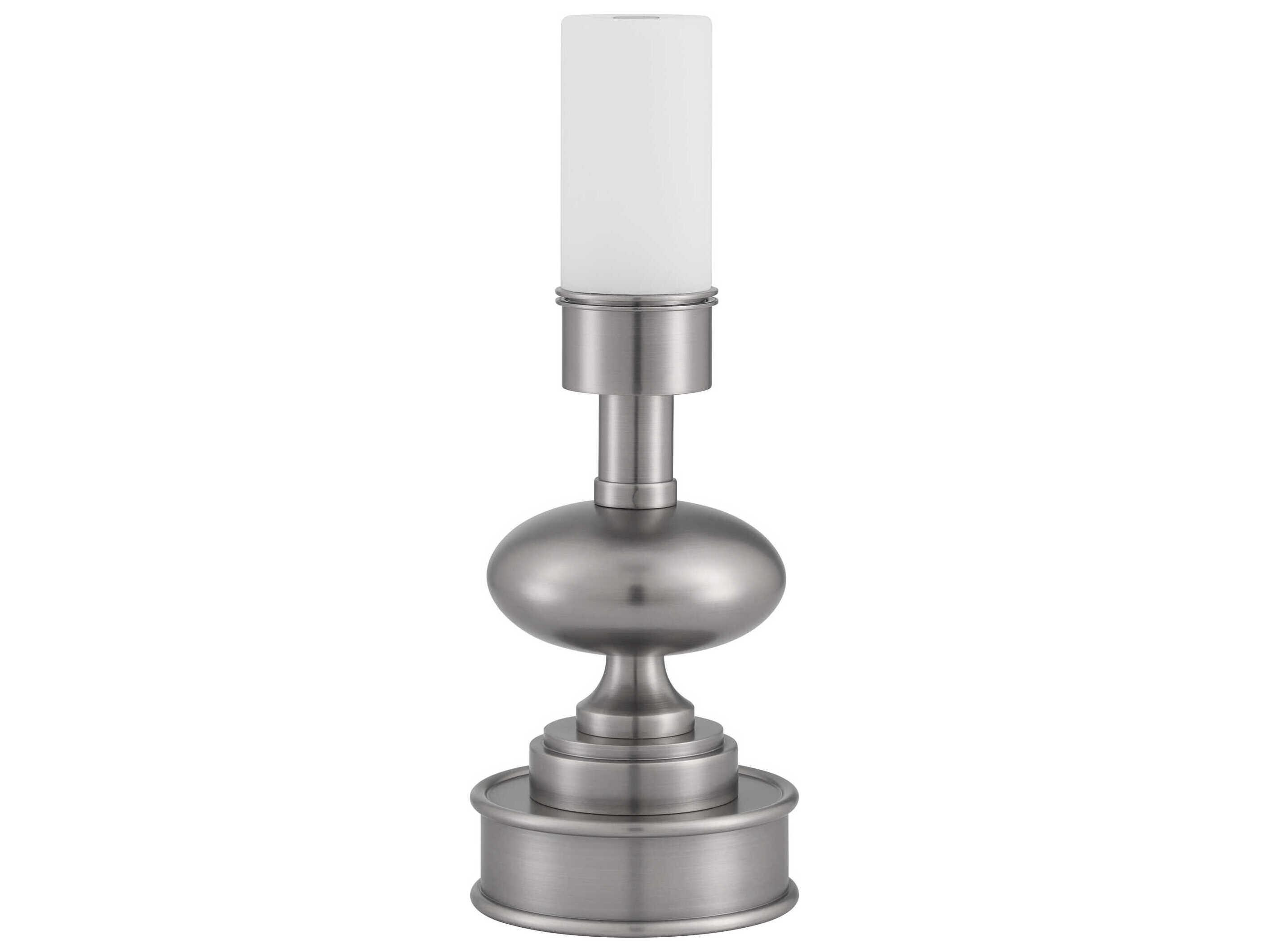 Currey & Company Galavant Brushed Nickel Black Shantung Table Lamp