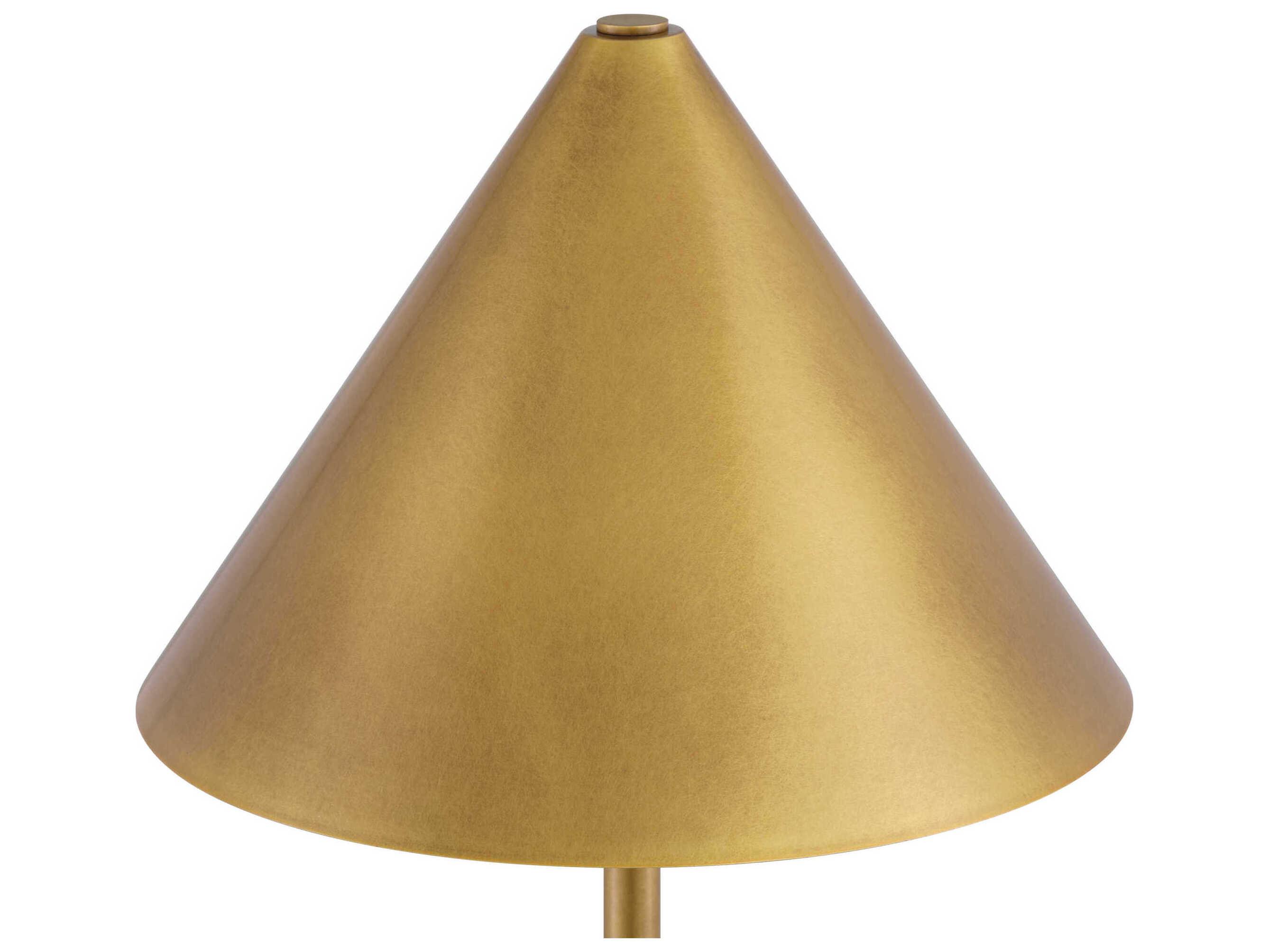 Currey & Company Journey Antique Brass Green Metal Table Lamp