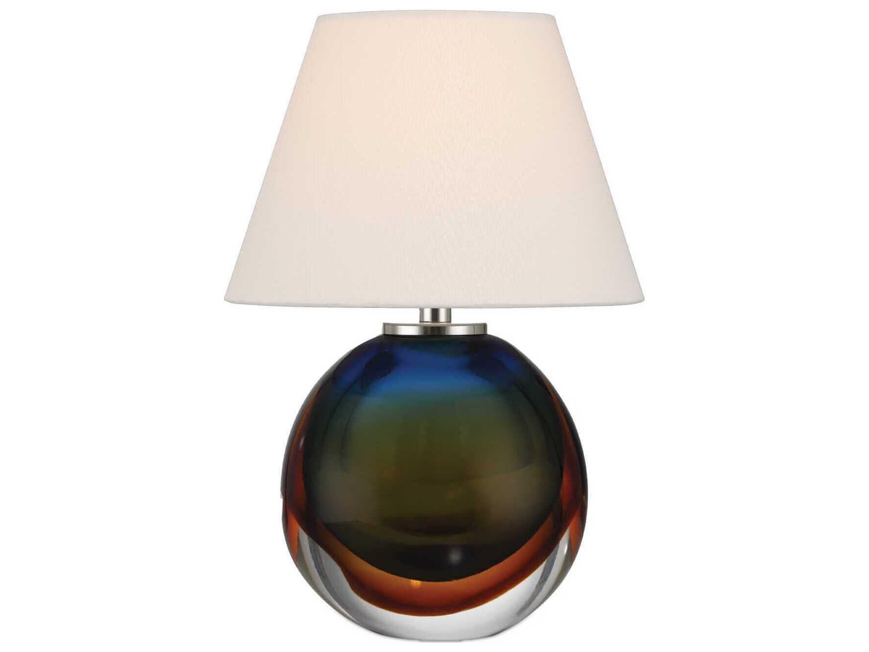 Currey & Company Voyage 1-Light Green Blue Amber Table Lamp