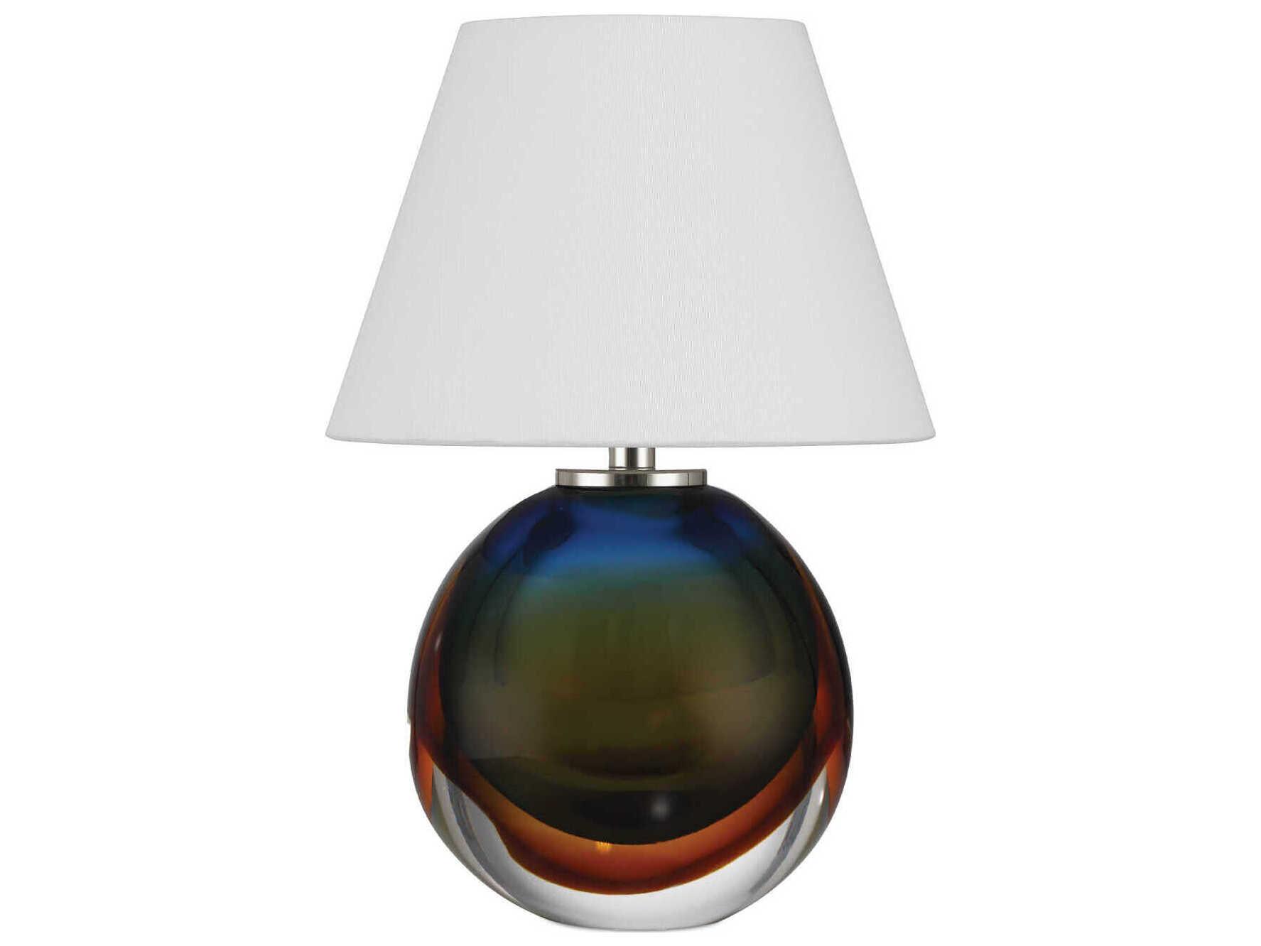 Currey & Company Voyage 1-Light Green Blue Amber Table Lamp