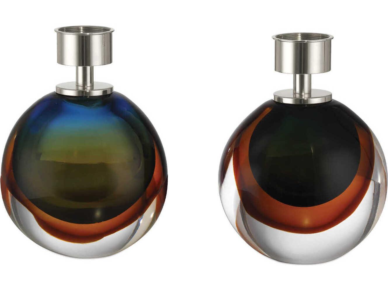 Currey & Company Voyage 1-Light Green Blue Amber Table Lamp