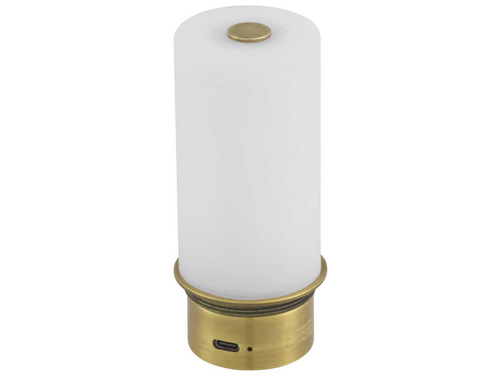 Currey & Company Marche Brown Brass White Linen Table Lamp