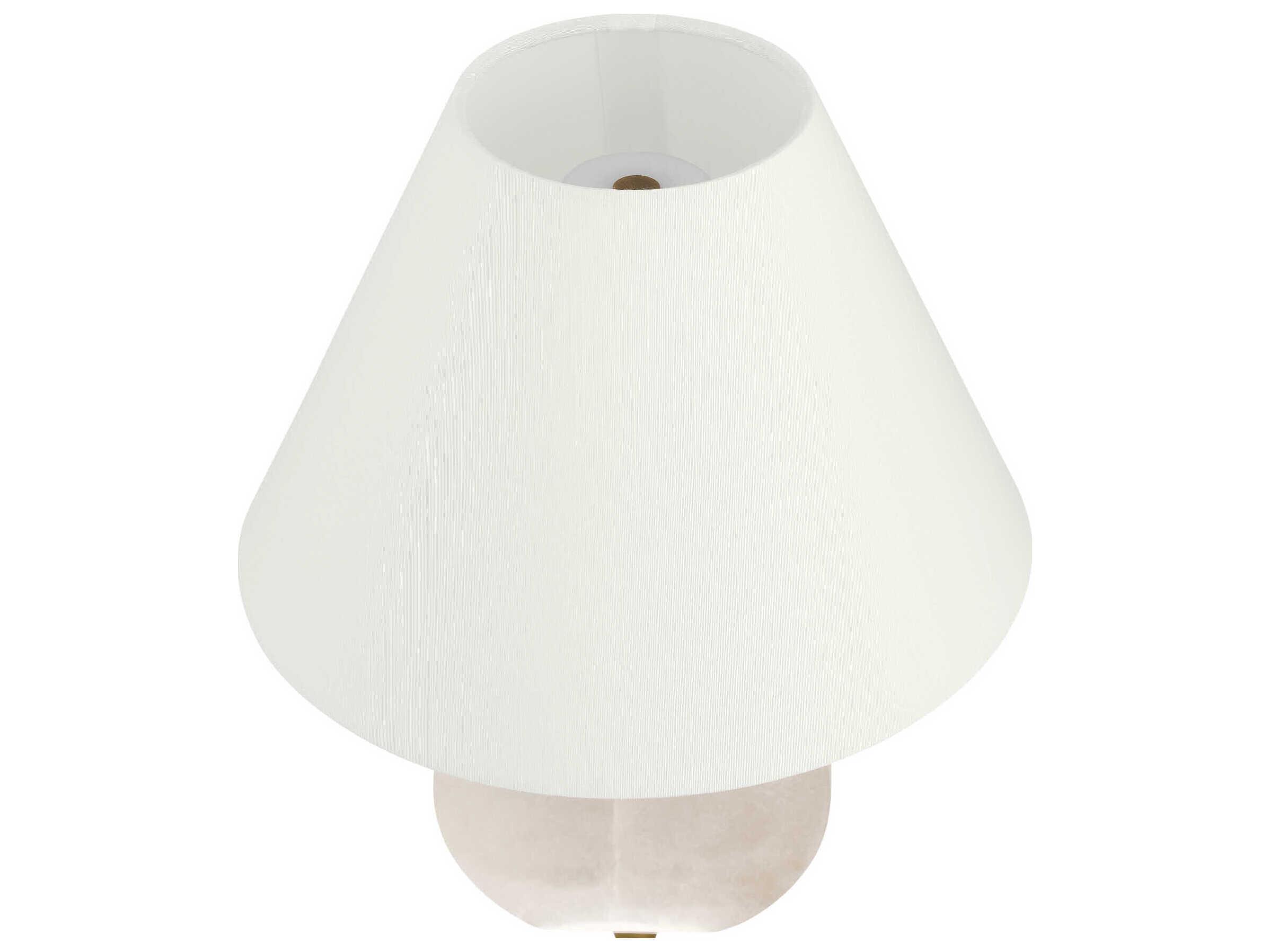 Currey & Company Meandro White Antique Brass Table Lamp